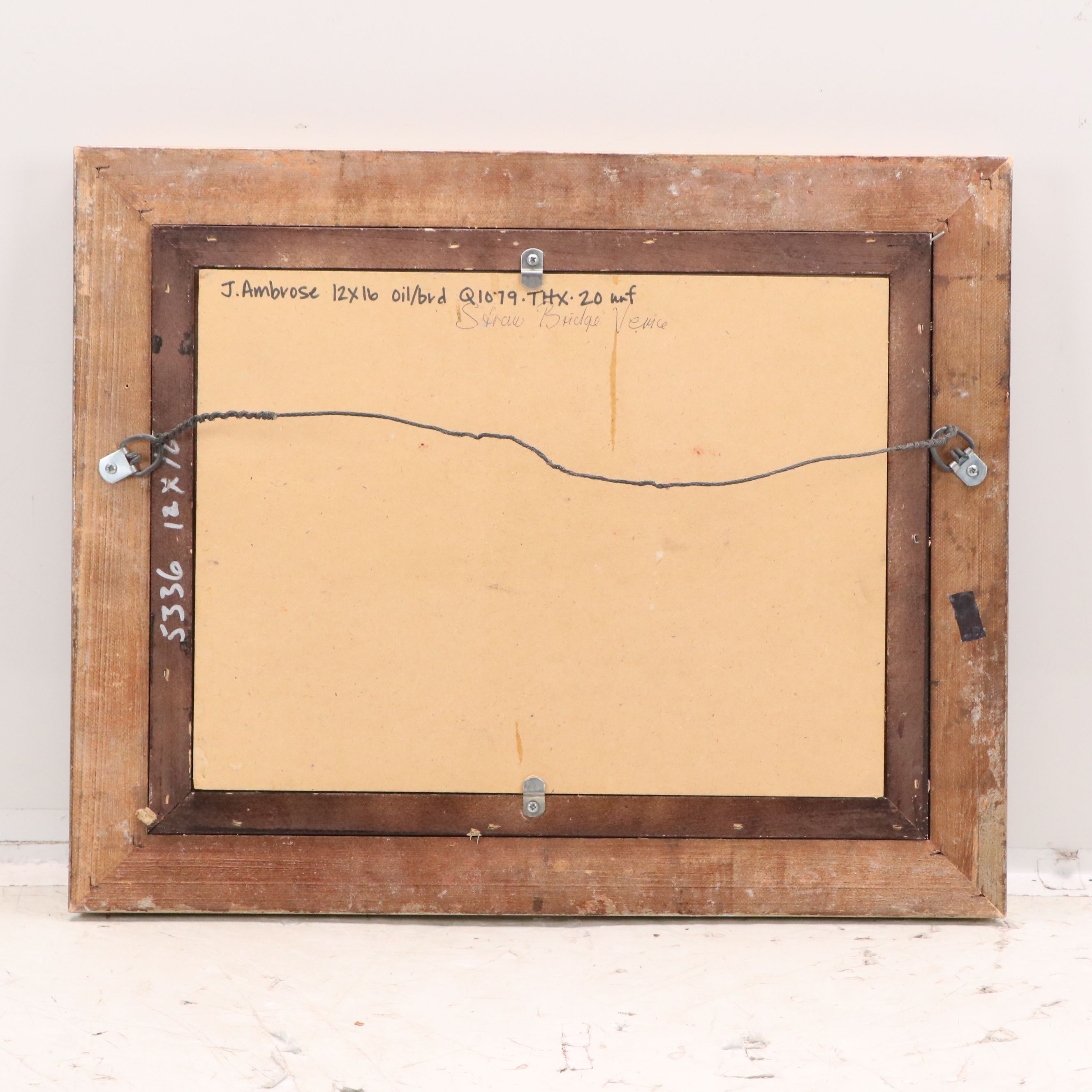 John Ambrose Impressionistic Oil Painting "Straw Bridge Venice"