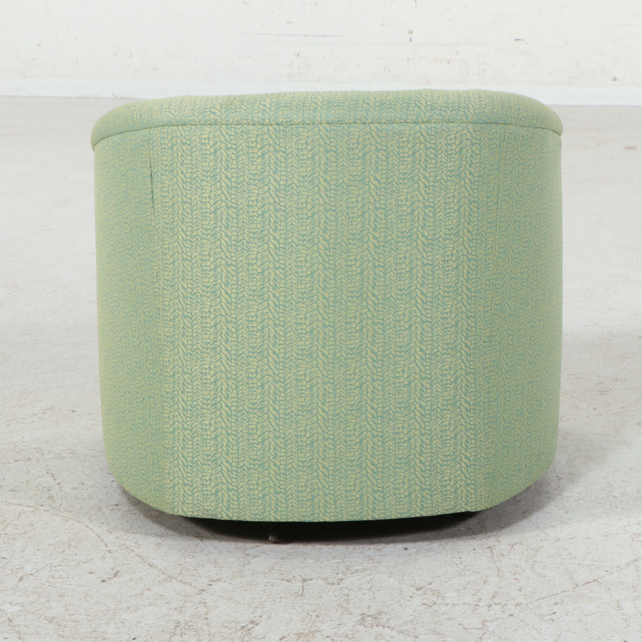 Barrel-Back Swivel Lounge Chair, Late 20th Century