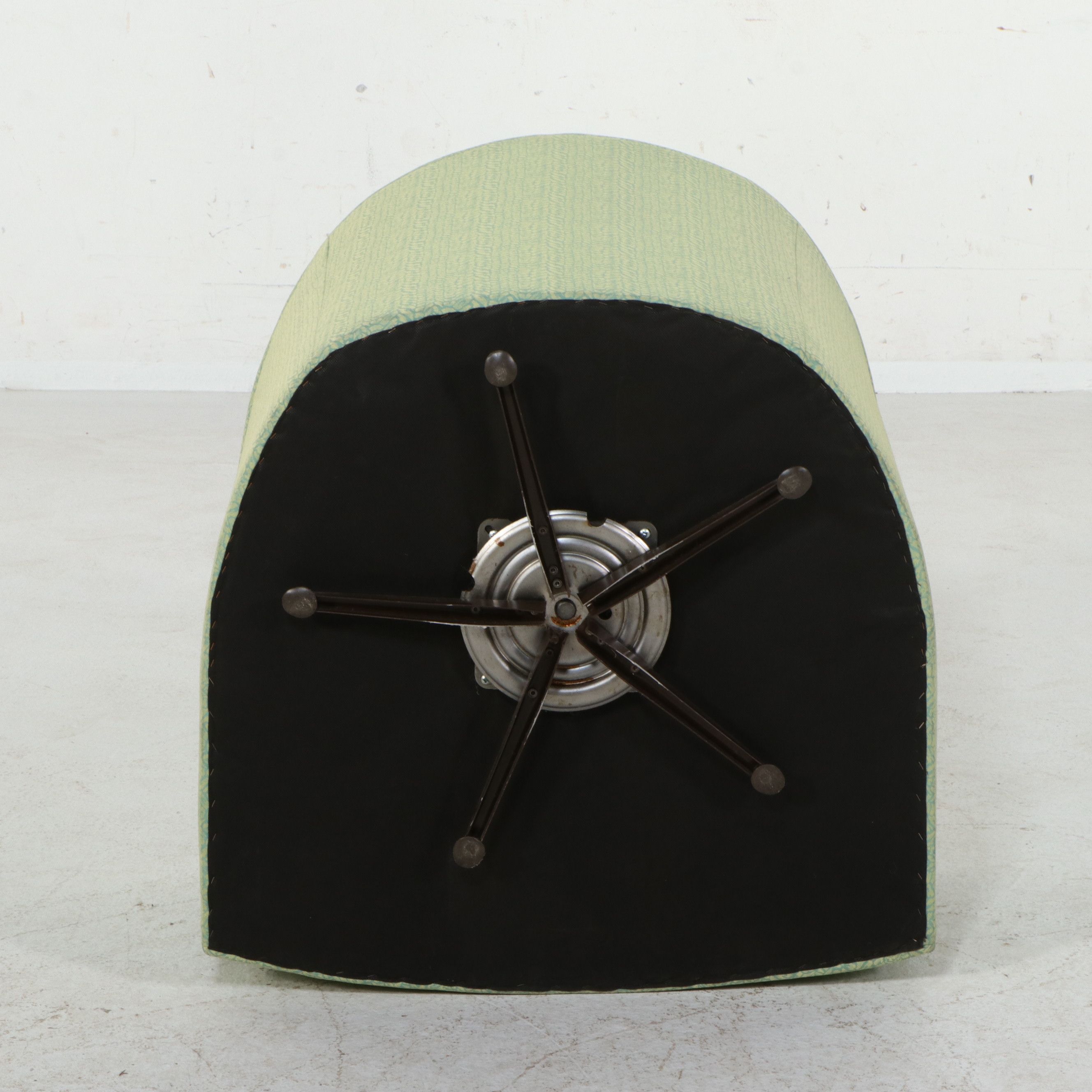 Barrel-Back Swivel Lounge Chair, Late 20th Century