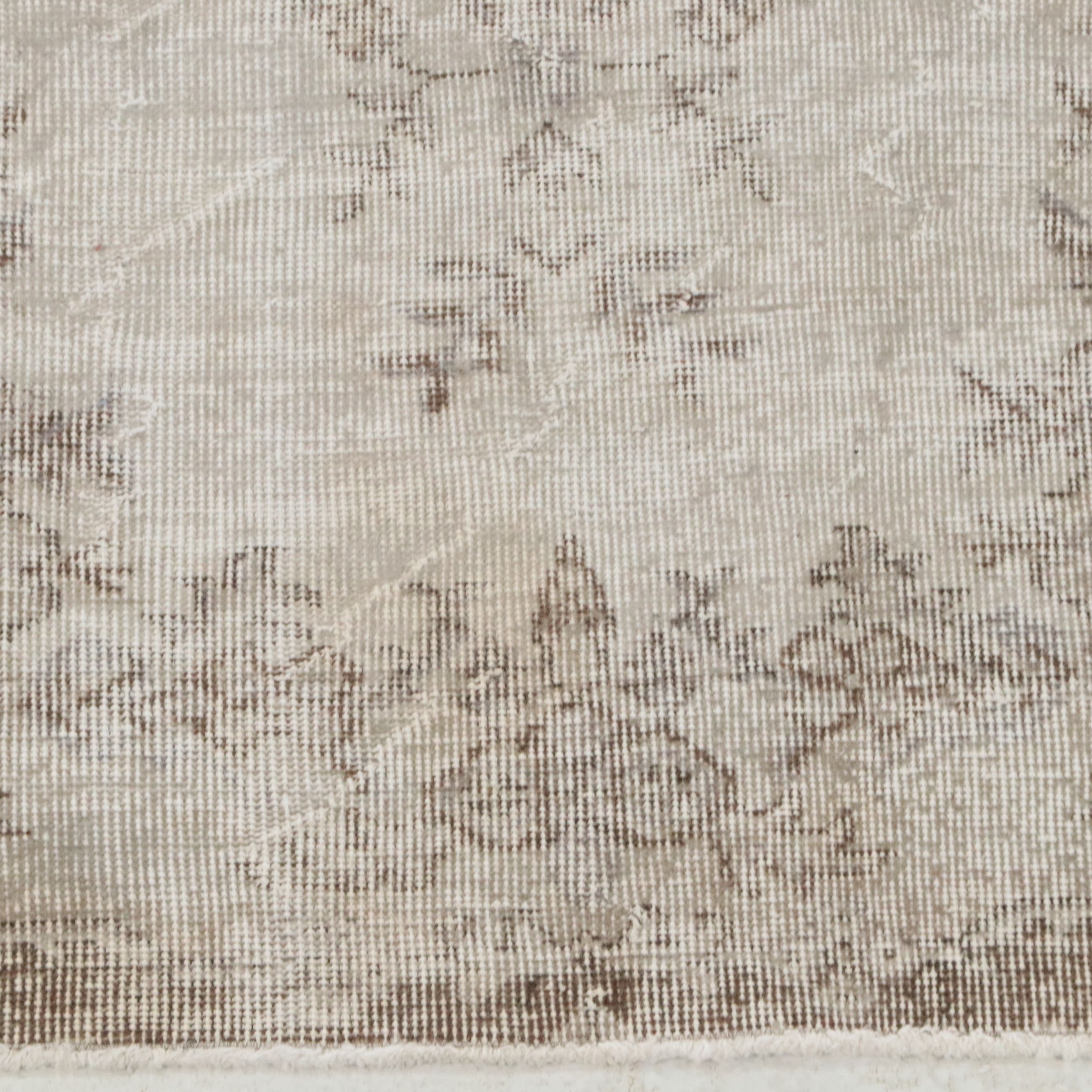 3'6 x 7'5 Hand-Knotted and Shorn Turkish Oushak Area Rug