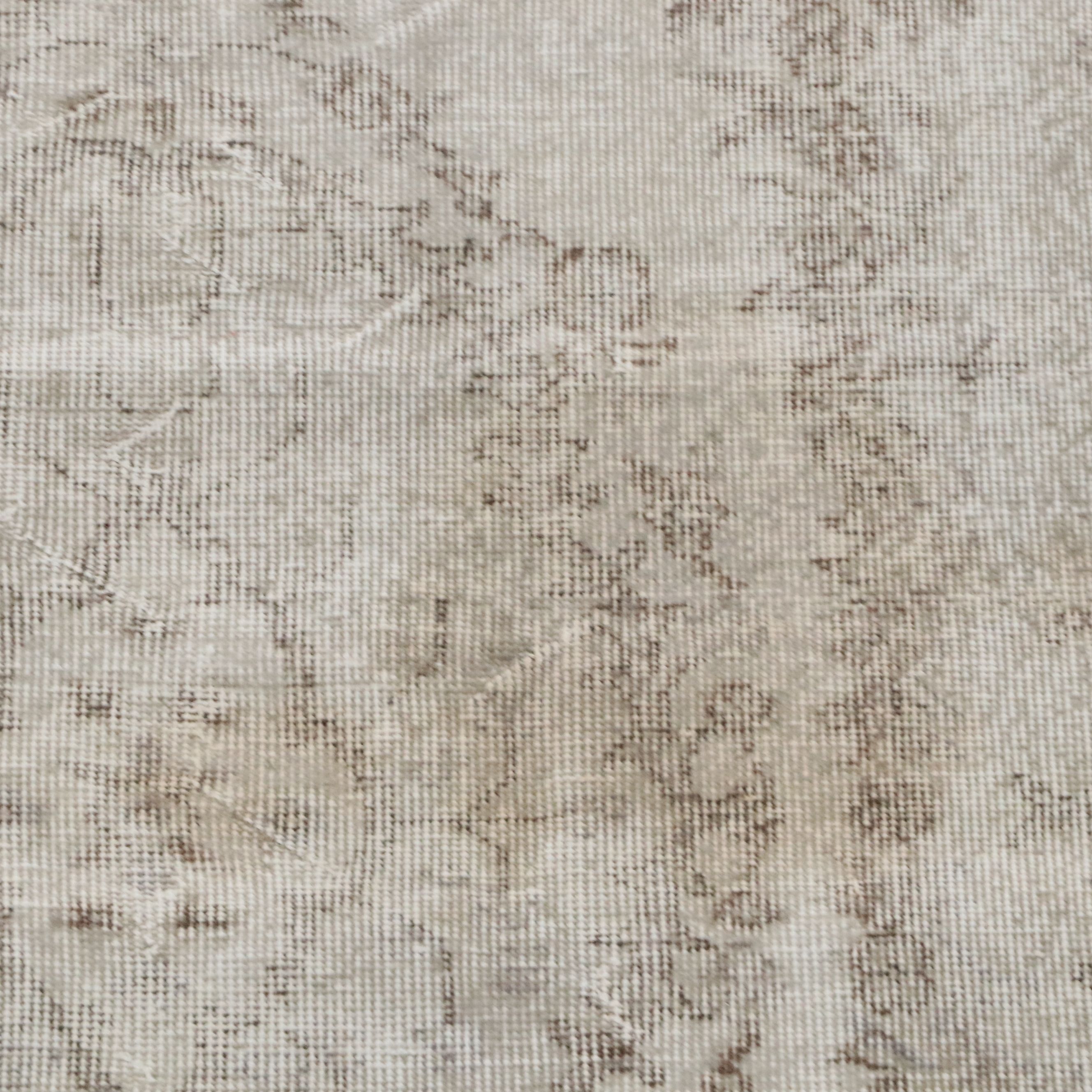 3'6 x 7'5 Hand-Knotted and Shorn Turkish Oushak Area Rug