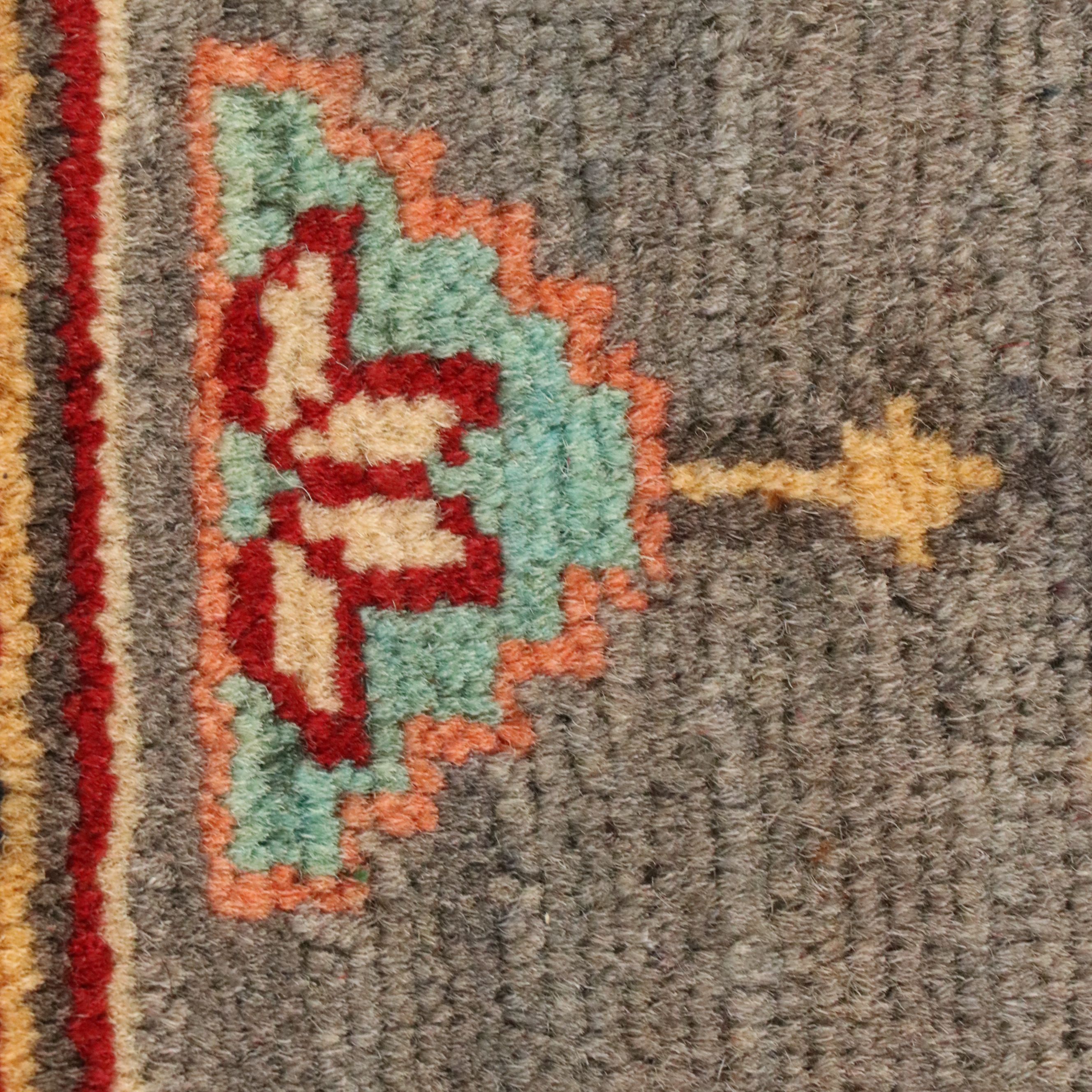 4'11 x 7'2 Hand-Knotted Afghan Kazak Area Rug