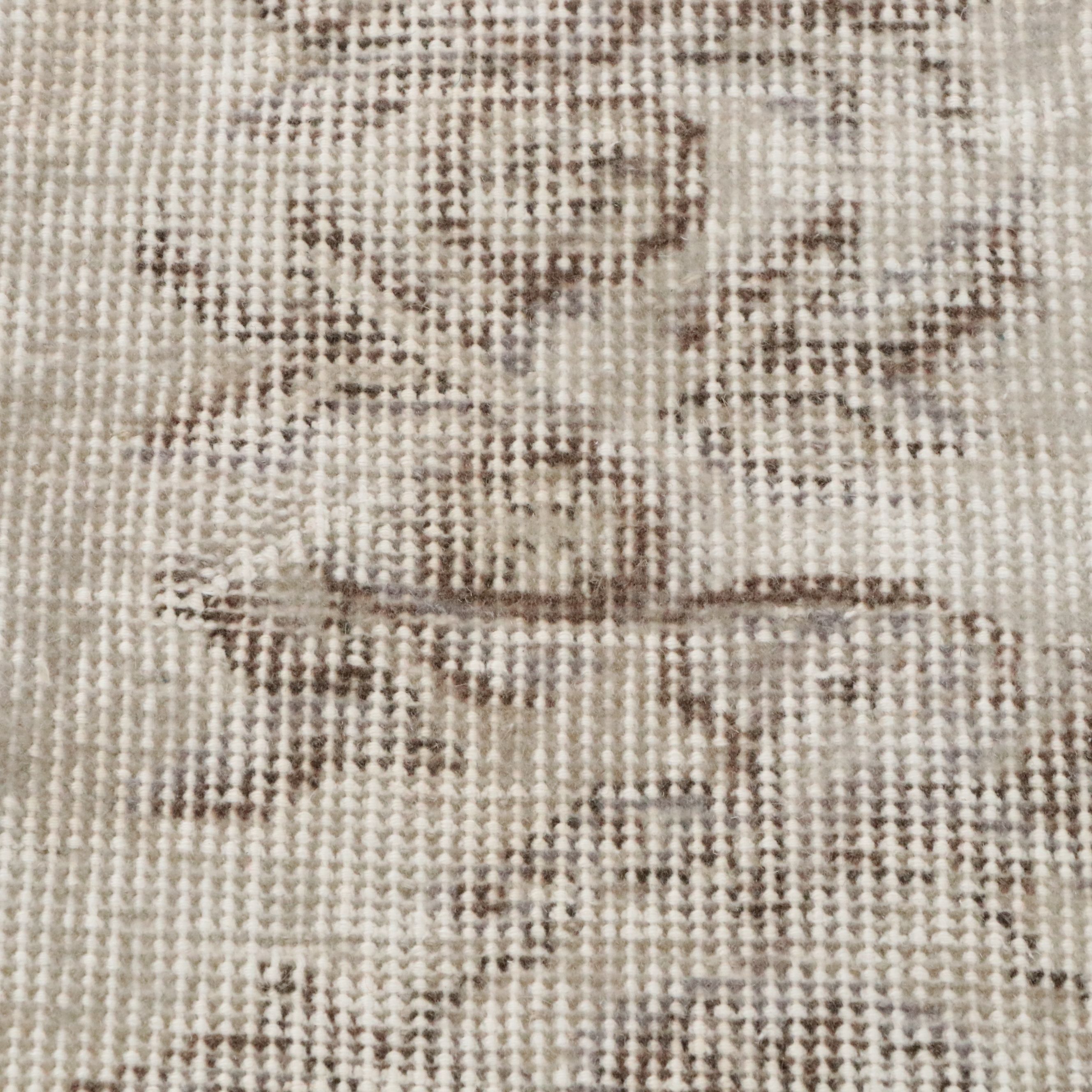 3'6 x 7'5 Hand-Knotted and Shorn Turkish Oushak Area Rug