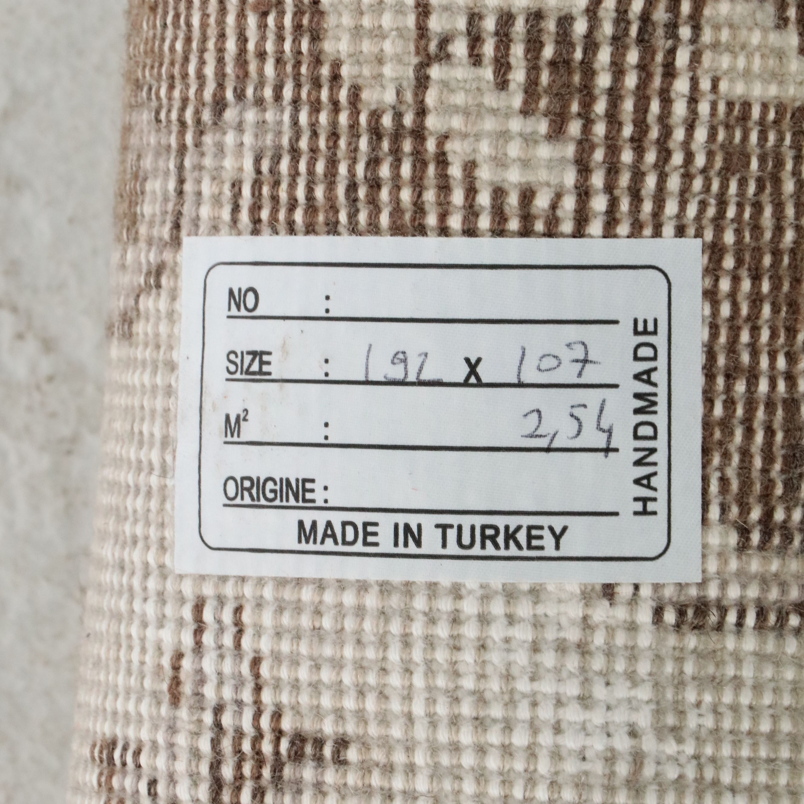 3'6 x 7'5 Hand-Knotted and Shorn Turkish Oushak Area Rug