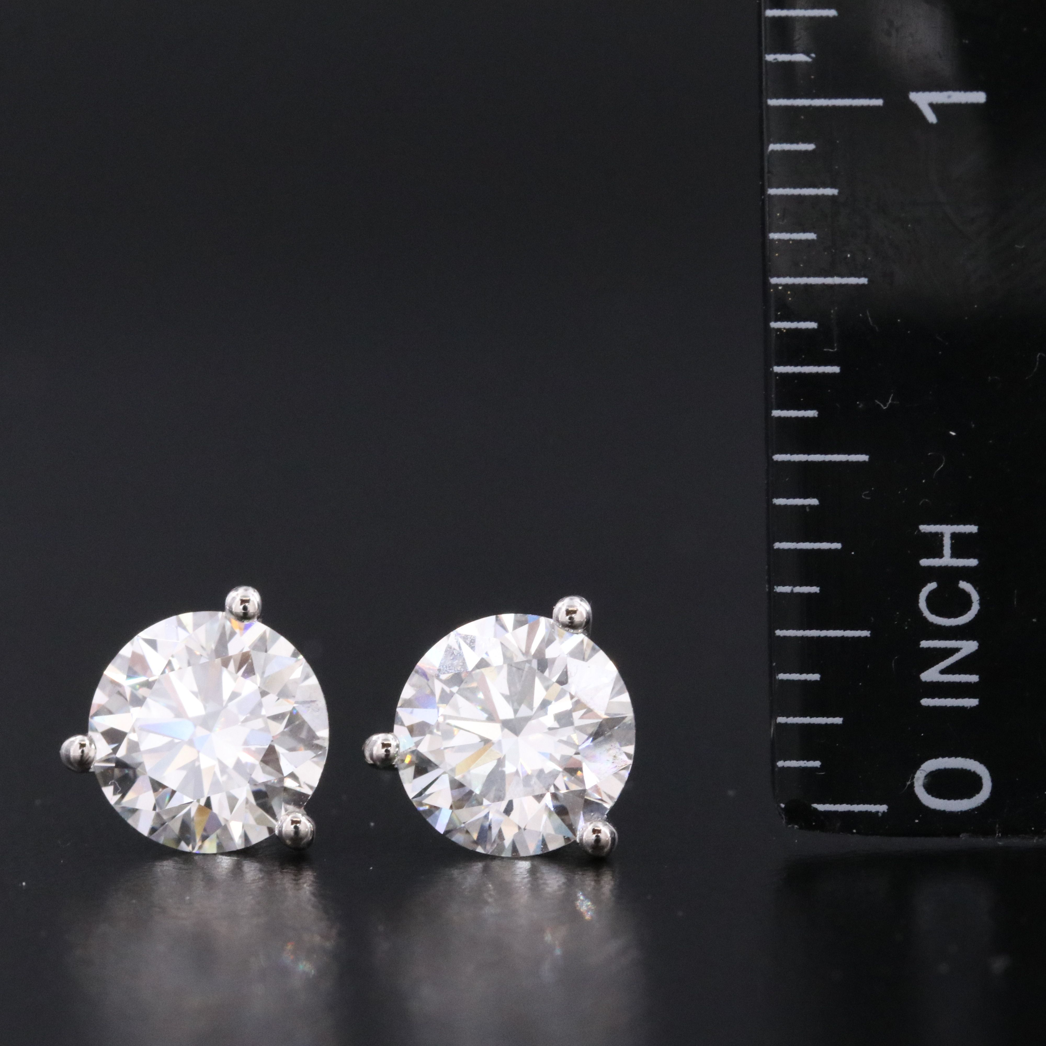 Platinum 5.09 CTW Lab Grown Diamond Stud Earrings with IGI Reports