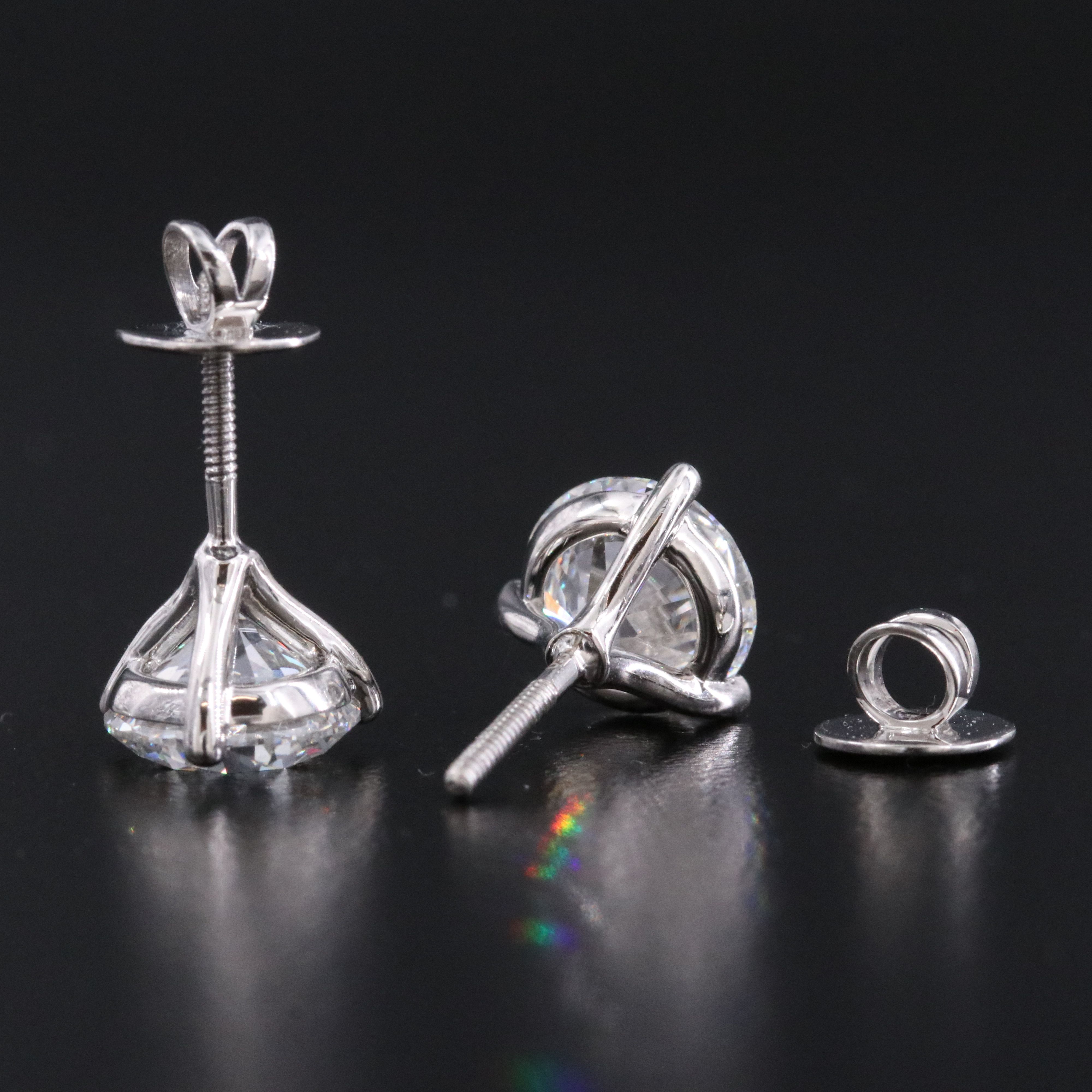 Platinum 5.09 CTW Lab Grown Diamond Stud Earrings with IGI Reports