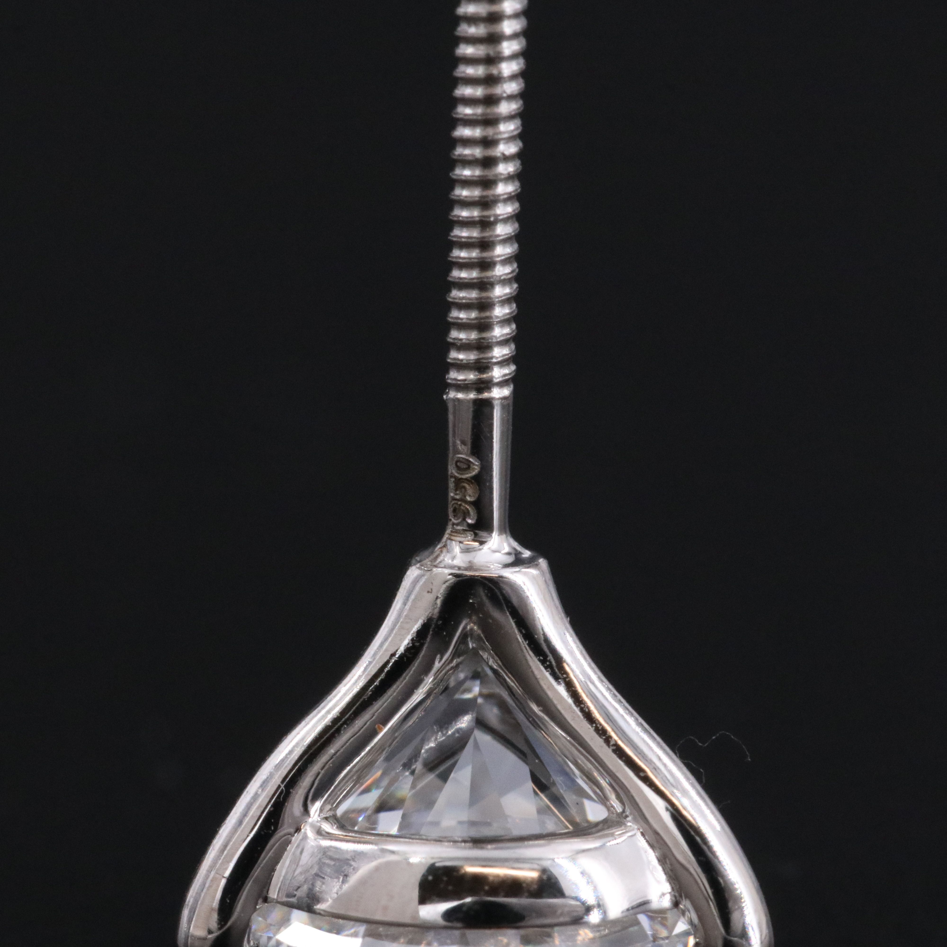 Platinum 5.09 CTW Lab Grown Diamond Stud Earrings with IGI Reports