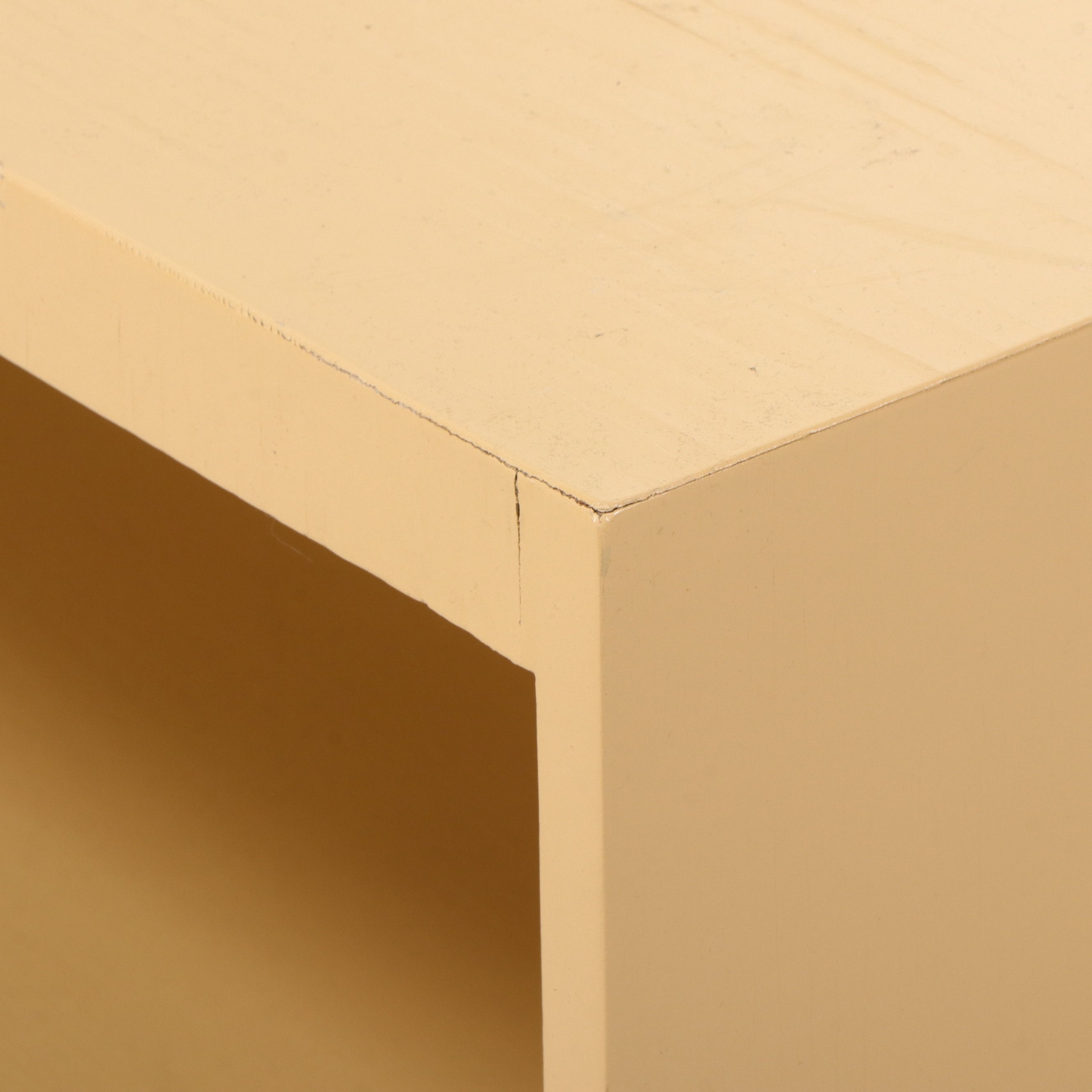 Pair of Postmodern Minimalist Lacquered Cube Side Tables