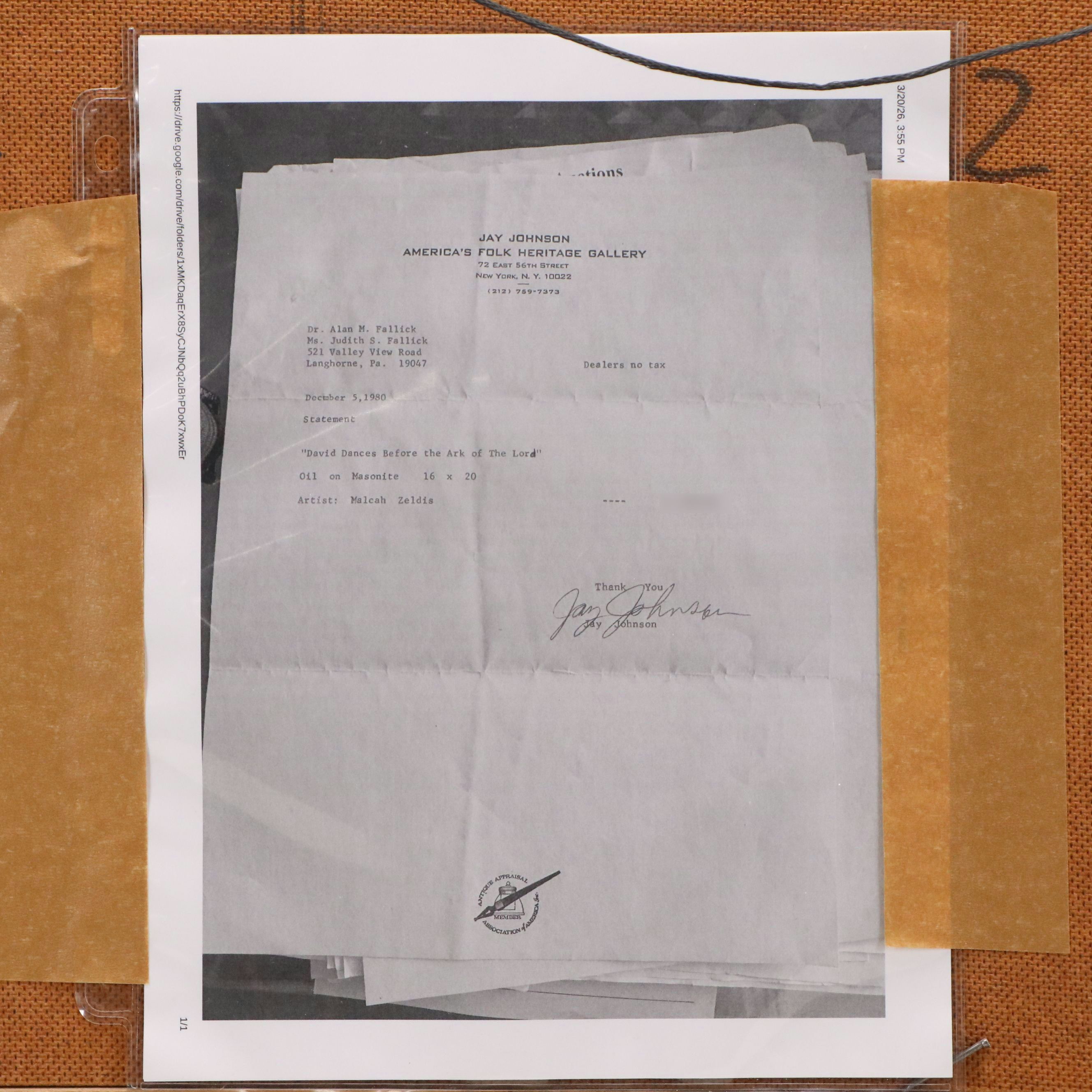 Malcah Zeldis Oil Painting "David Dances Before the Ark of the Lord," 1980