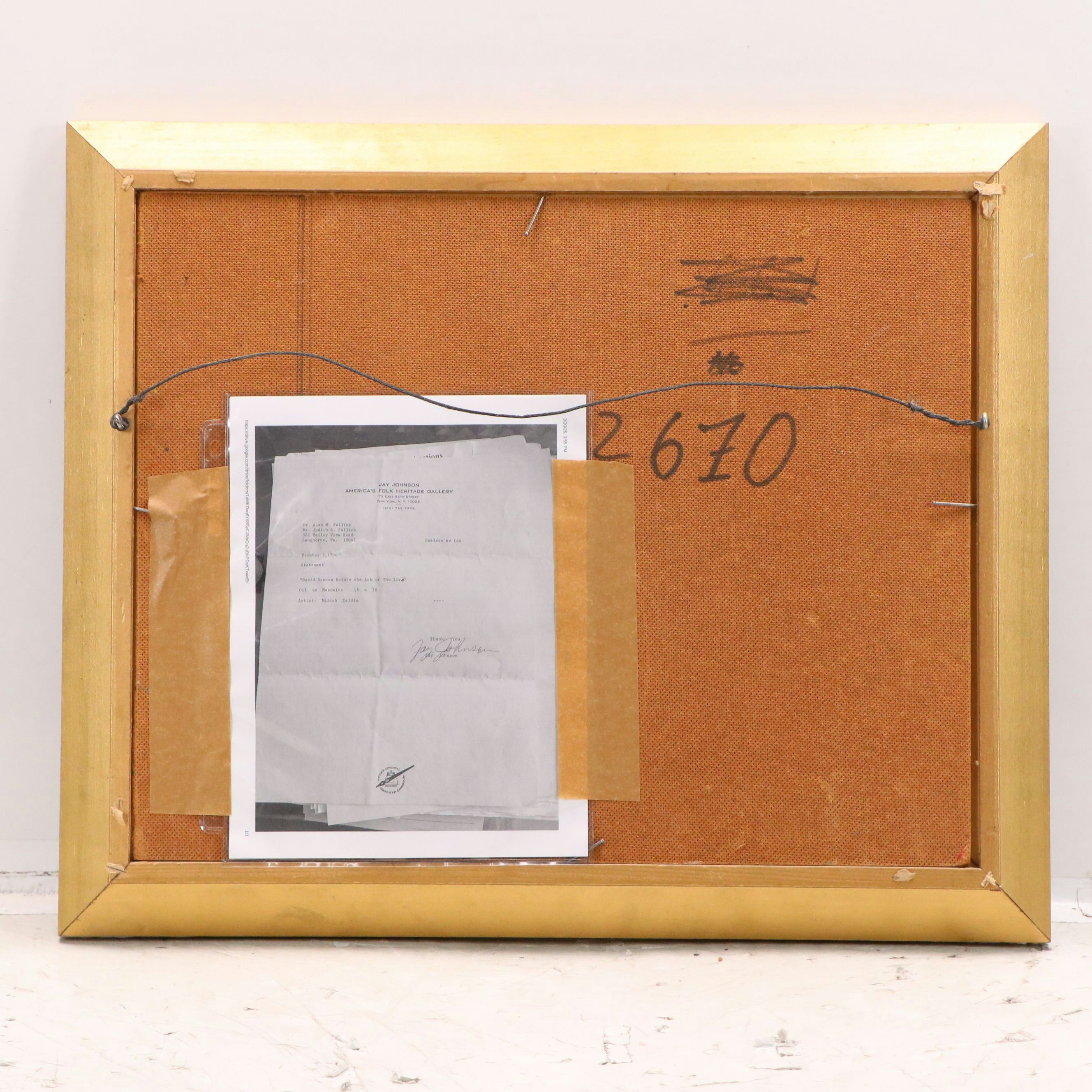 Malcah Zeldis Oil Painting "David Dances Before the Ark of the Lord," 1980