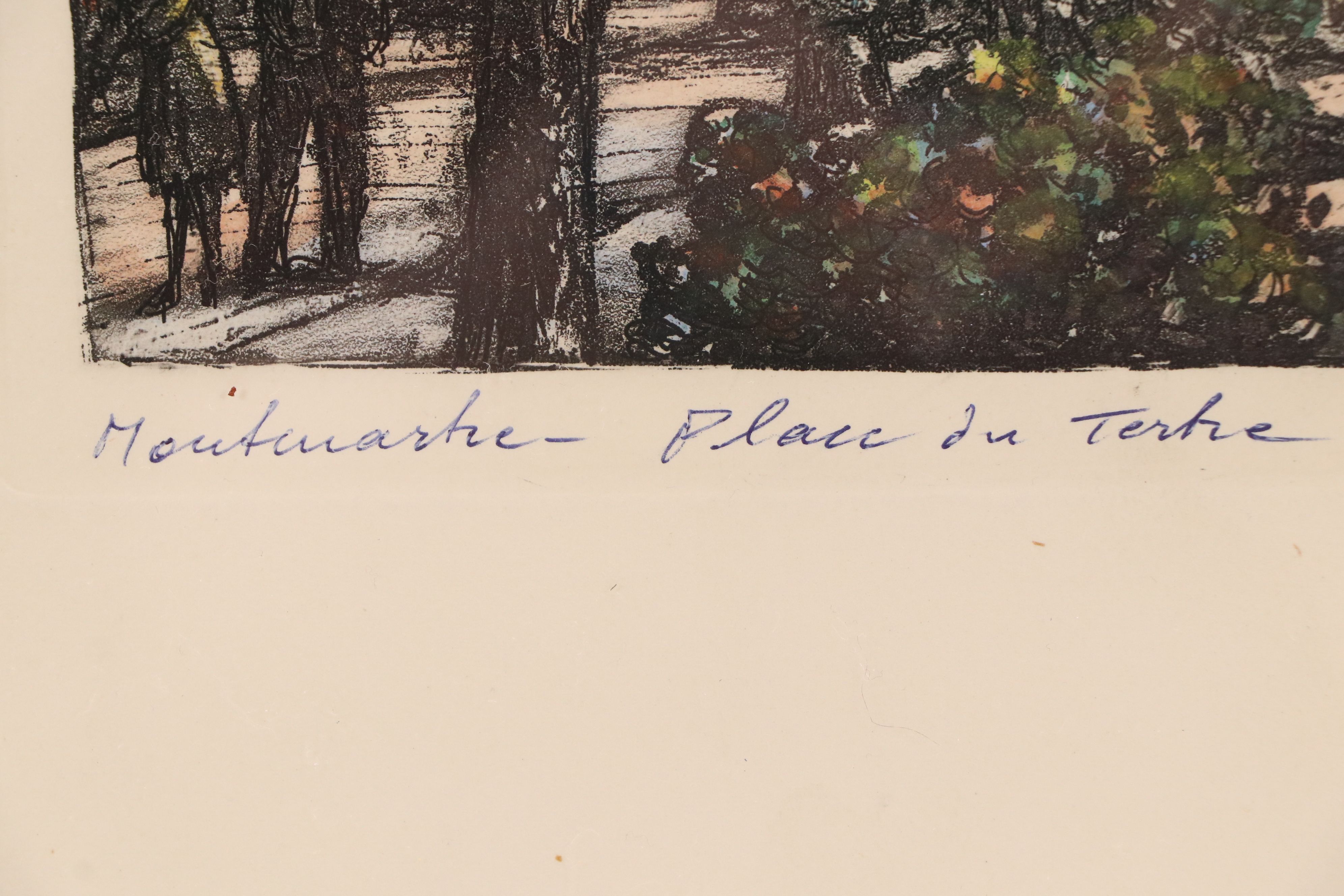 Maurice Jacque Hand-Colored Parisian Etching with Aquatint, 1957