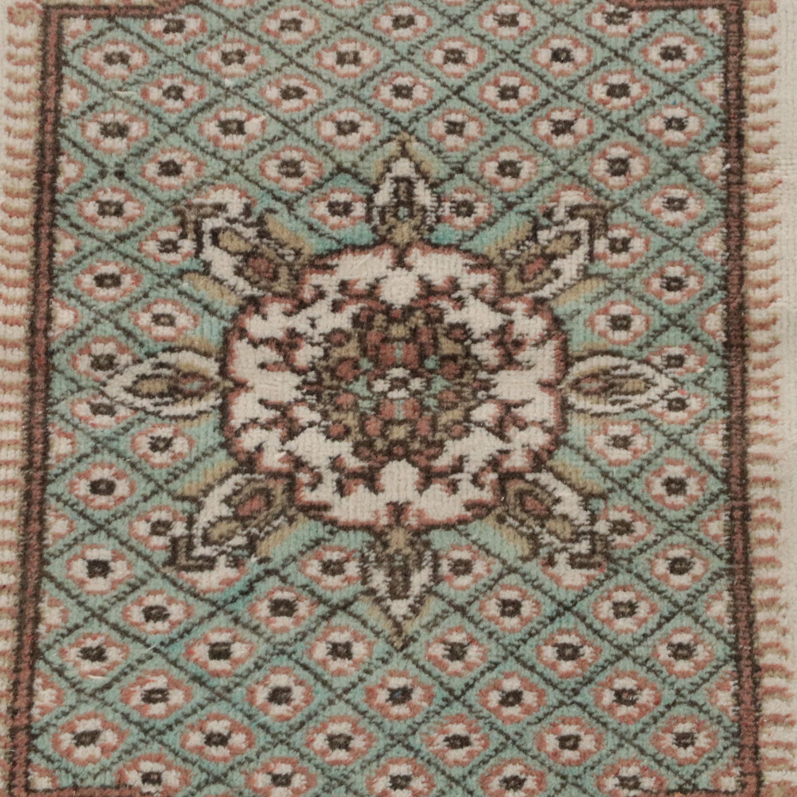 3'11 x 6'11 Hand-Knotted Turkish Anatolian Garden Medallion Area Rug