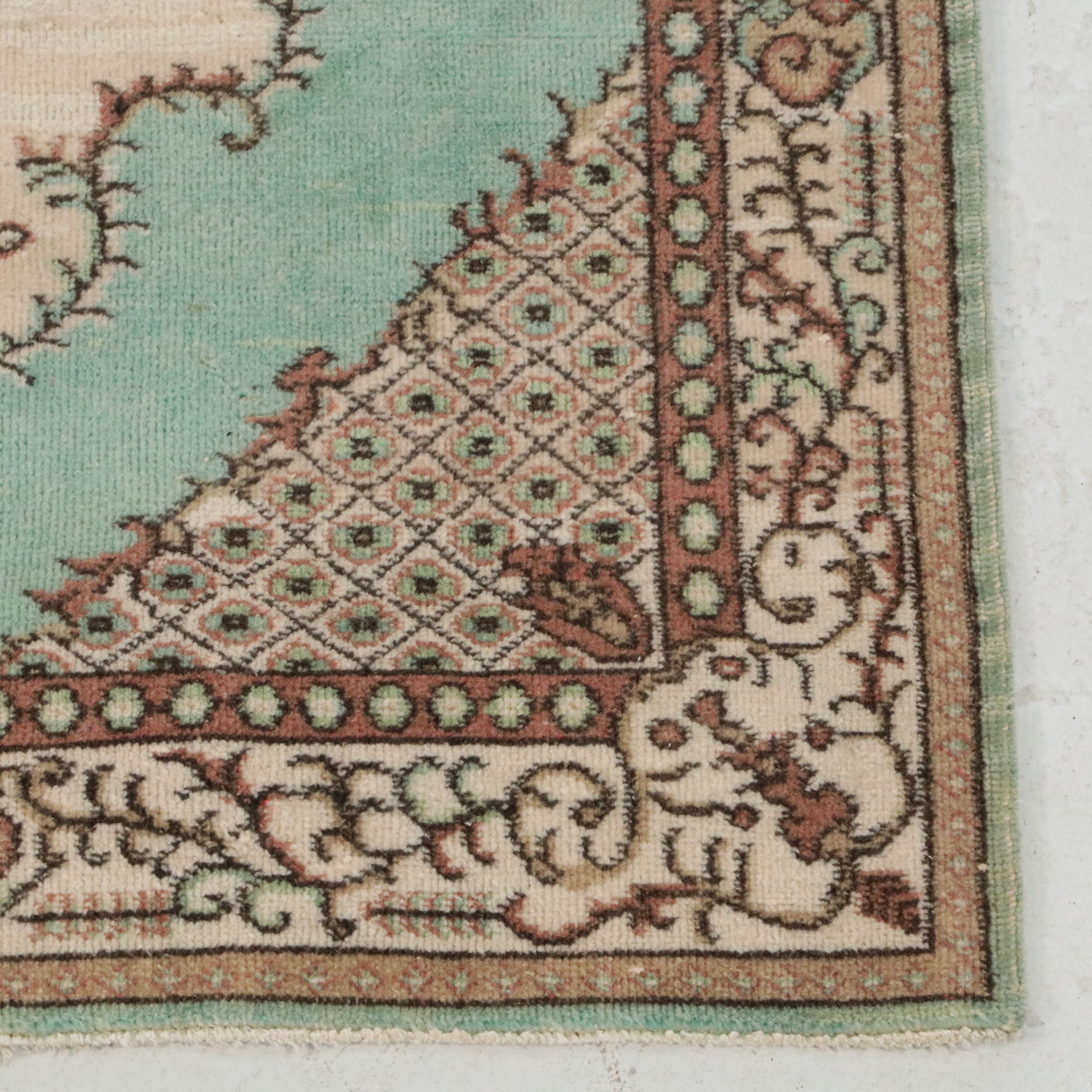 3'11 x 6'11 Hand-Knotted Turkish Anatolian Garden Medallion Area Rug