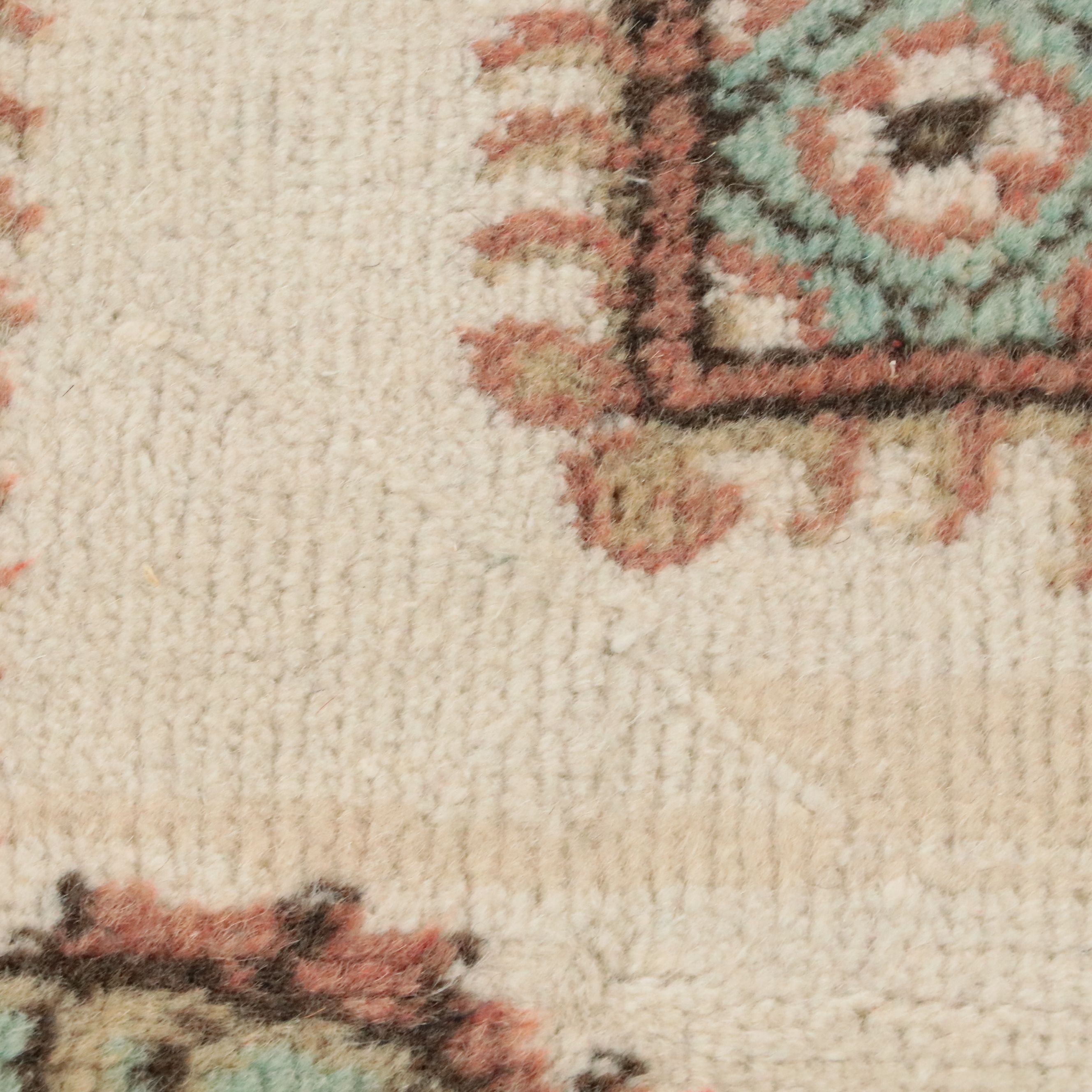 3'11 x 6'11 Hand-Knotted Turkish Anatolian Garden Medallion Area Rug