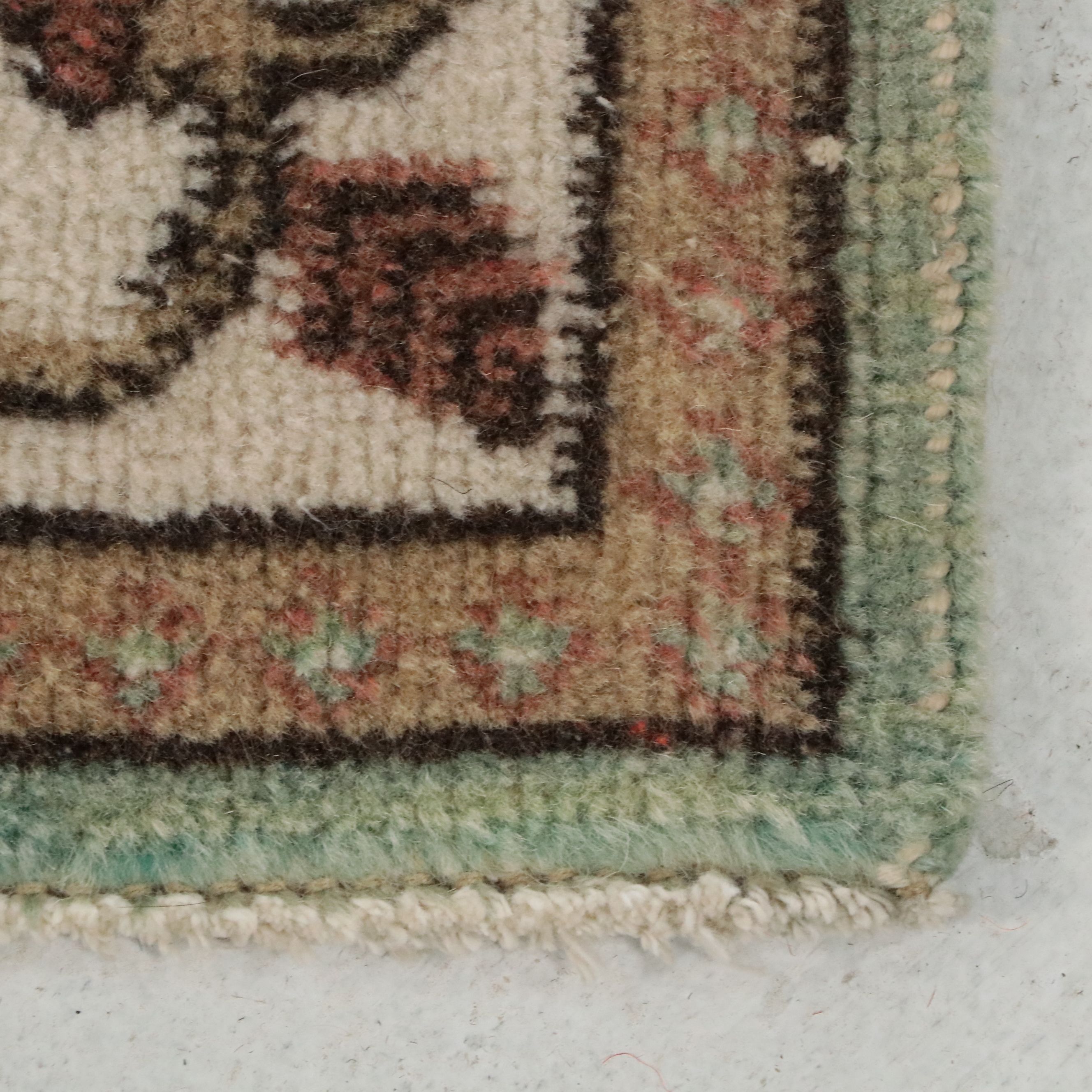 3'11 x 6'11 Hand-Knotted Turkish Anatolian Garden Medallion Area Rug