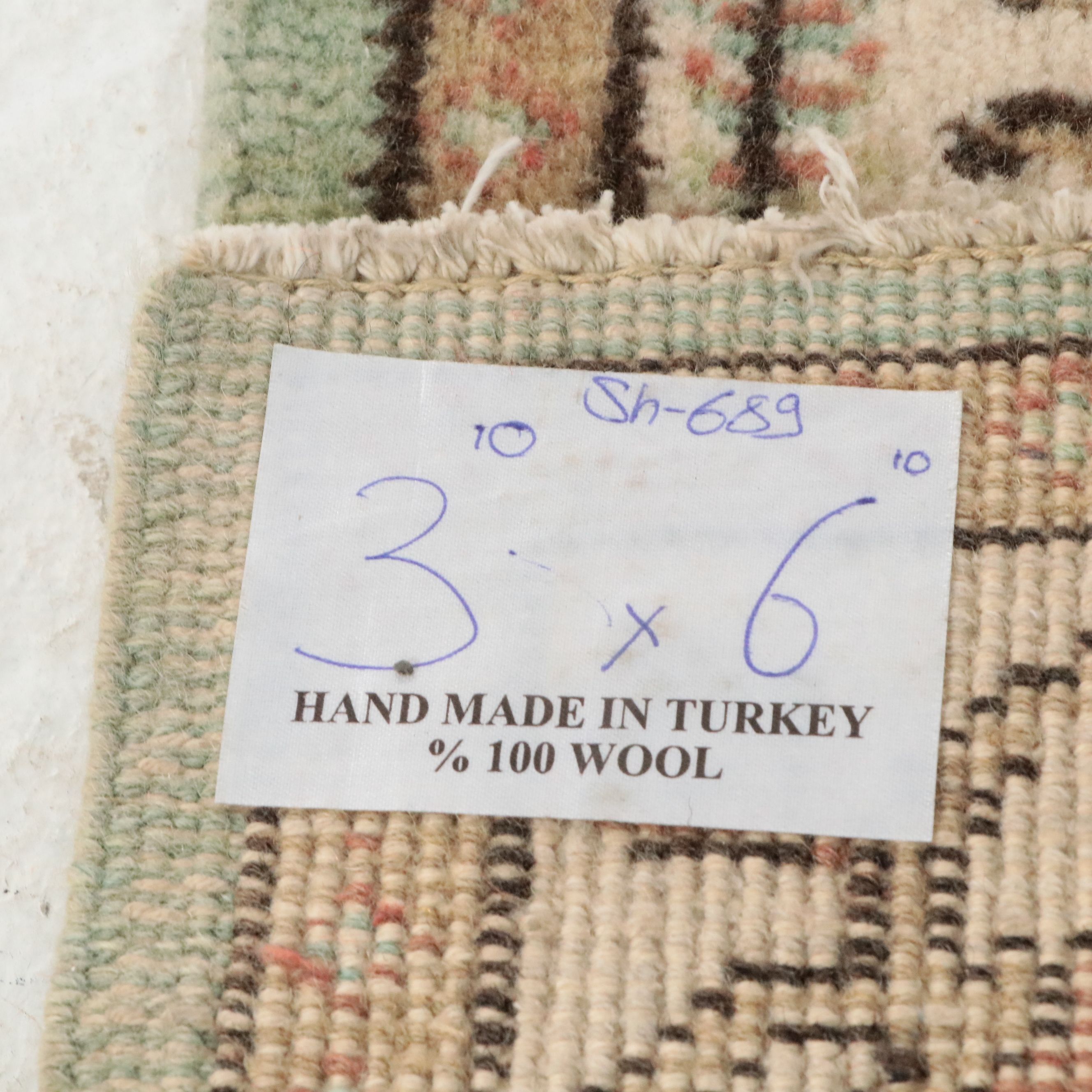 3'11 x 6'11 Hand-Knotted Turkish Anatolian Garden Medallion Area Rug