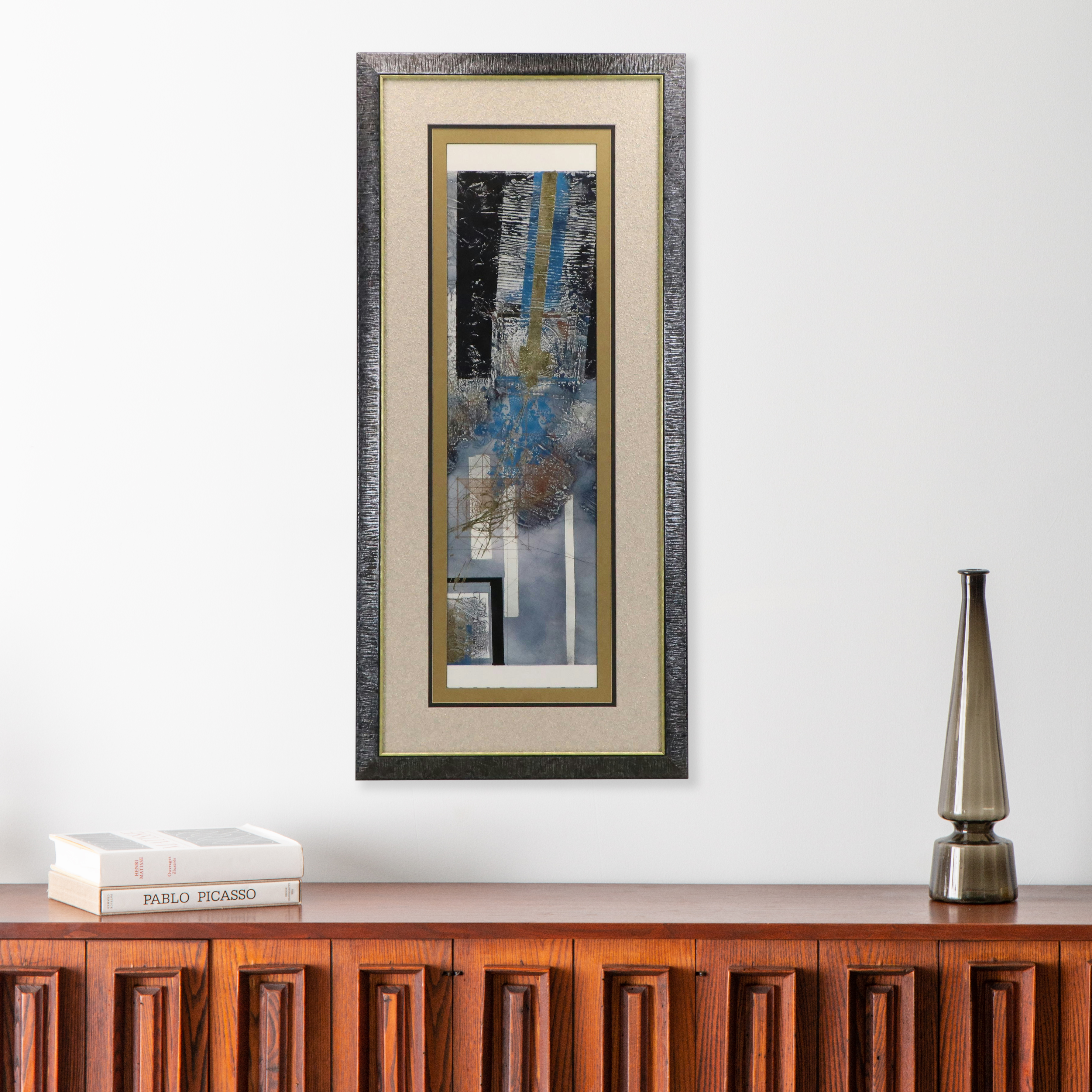 Attributed to Robert Alan DeVoe Abstract Mixed Media Painting, Mid-Late 20th C.