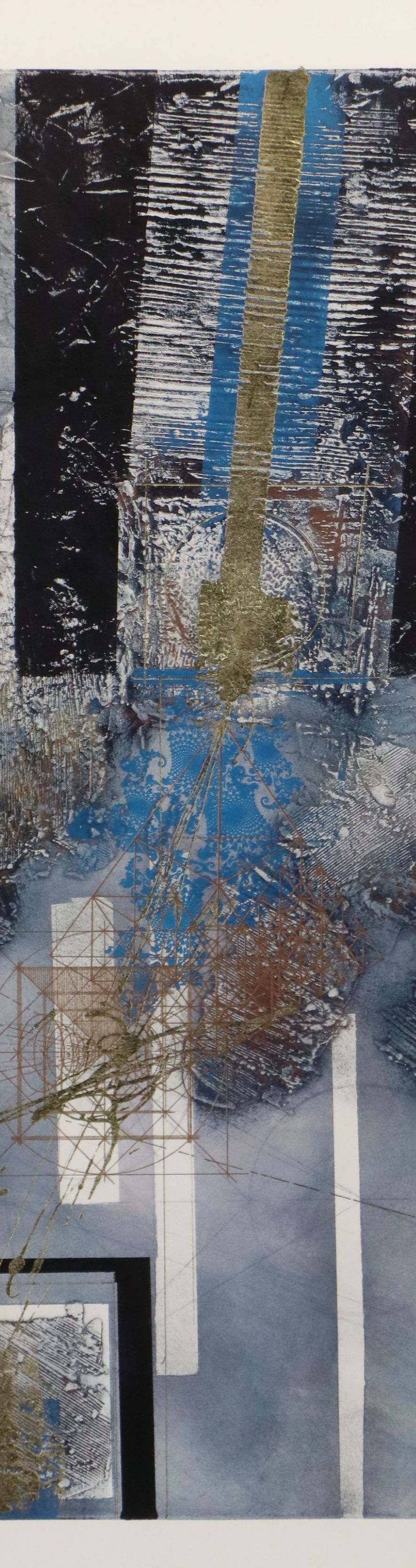 Attributed to Robert Alan DeVoe Abstract Mixed Media Painting, Mid-Late 20th C.