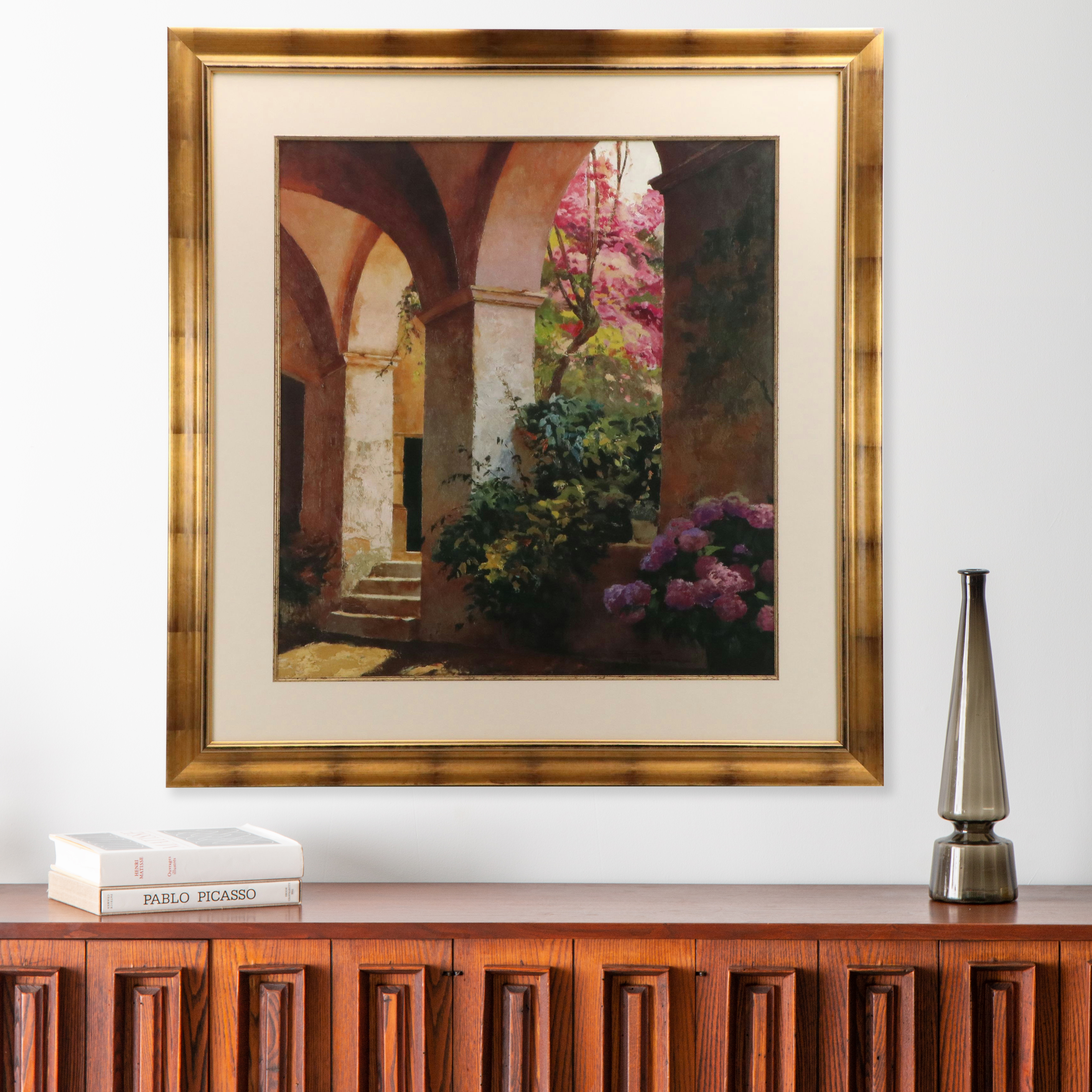 After Poche Romeu Offset Lithograph "Un Claustro," Late 20th to Early 21st C.