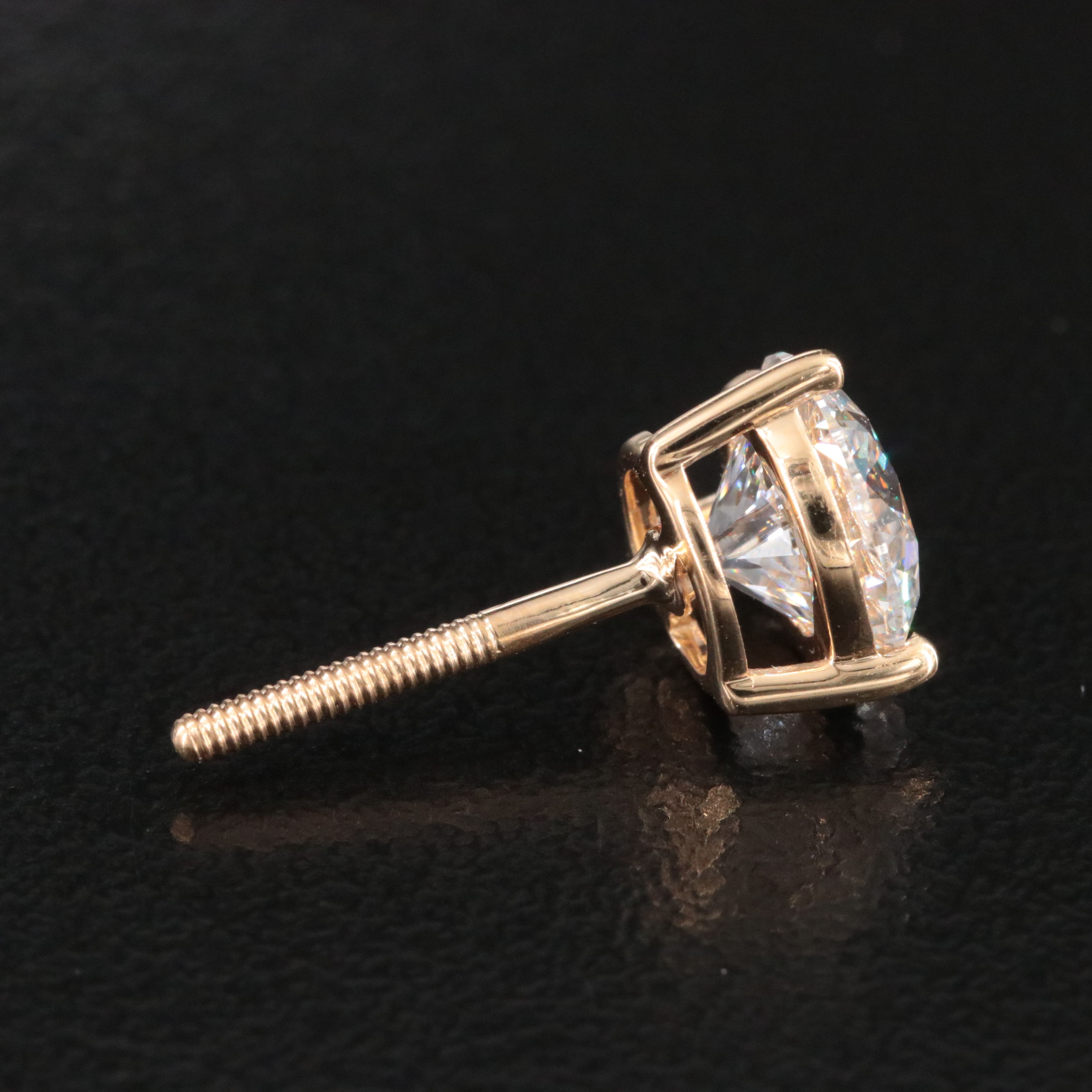 18K 2.38 CTW Lab Grown Diamond Stud Earrings with IGI Reports