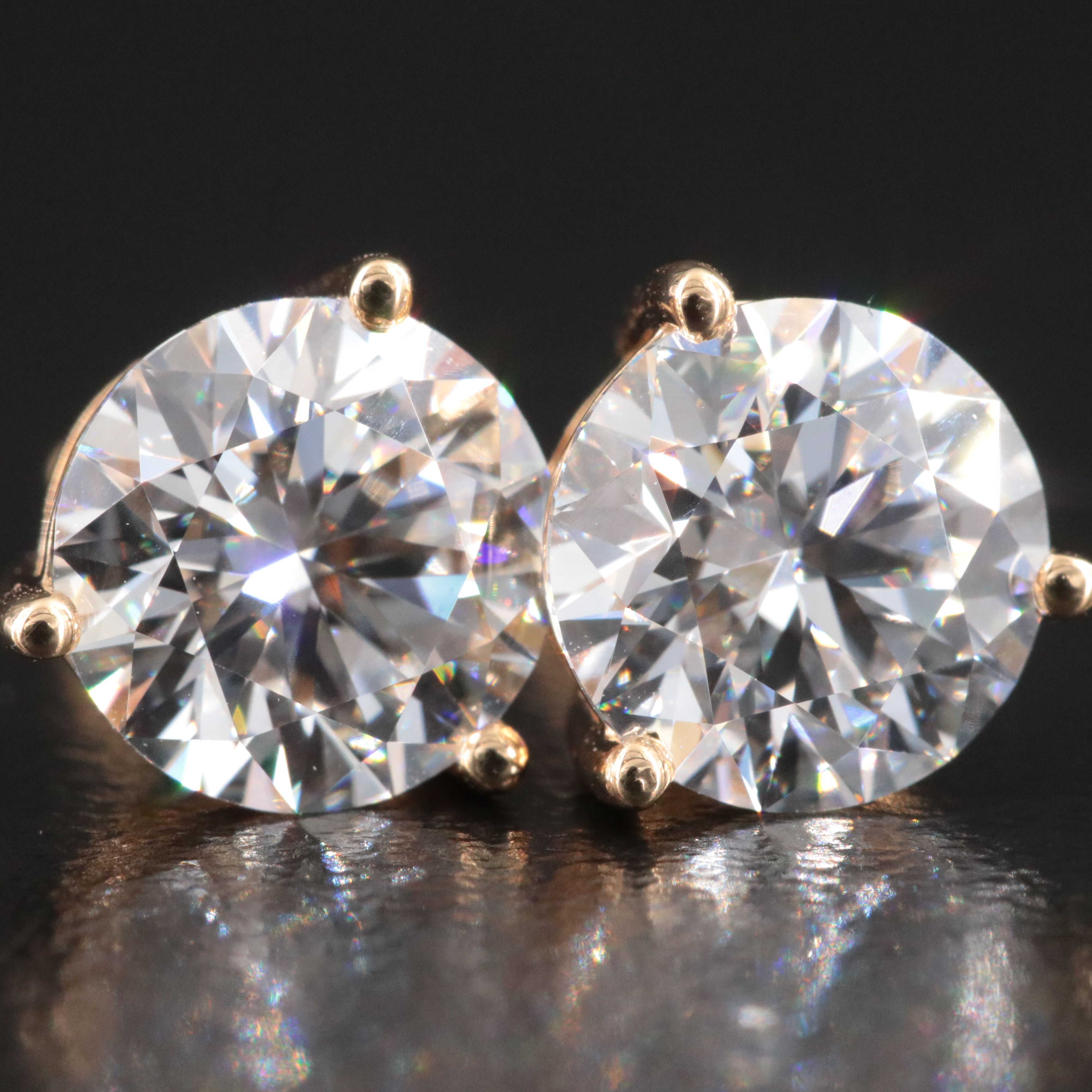 18K 2.38 CTW Lab Grown Diamond Stud Earrings with IGI Reports
