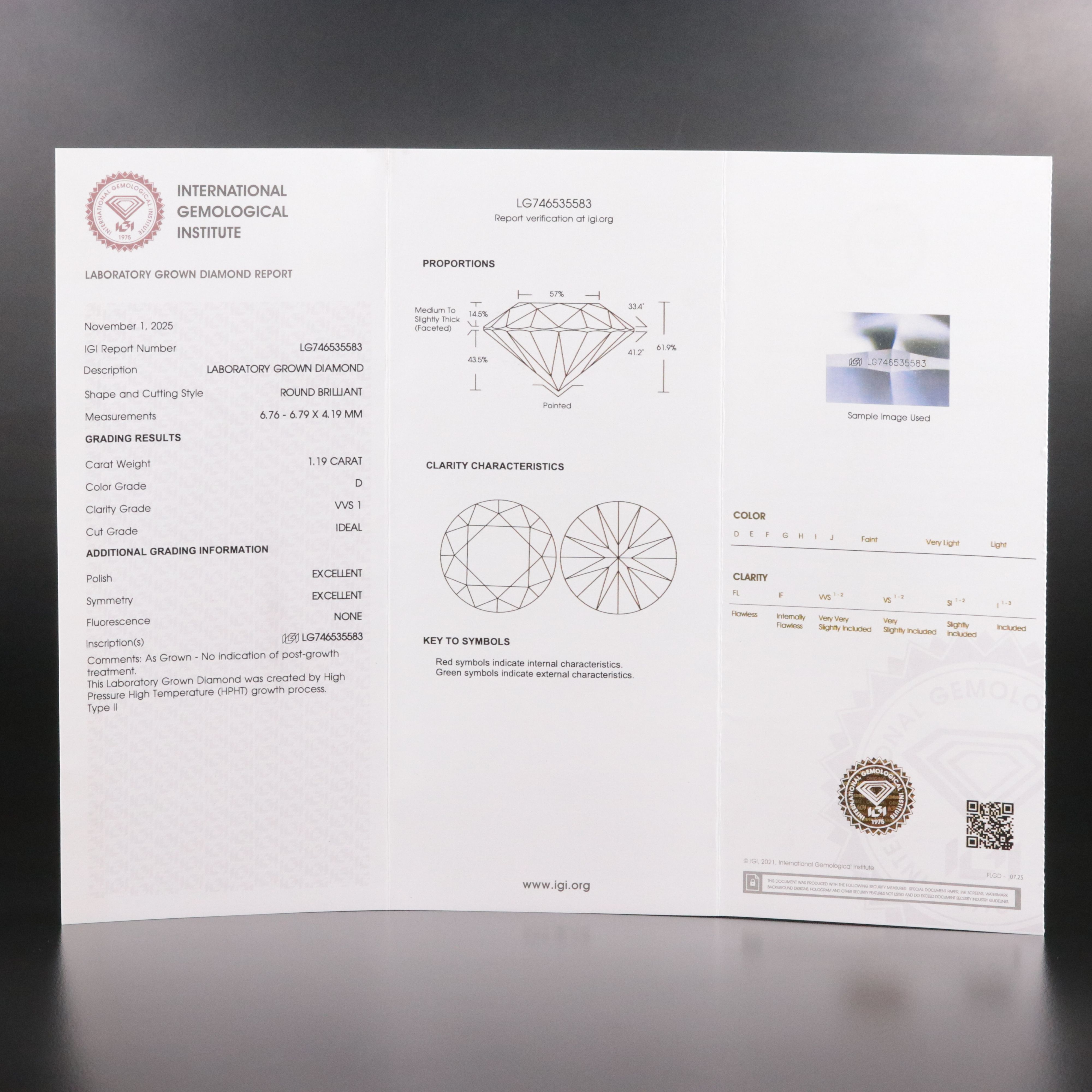 18K 2.38 CTW Lab Grown Diamond Stud Earrings with IGI Reports