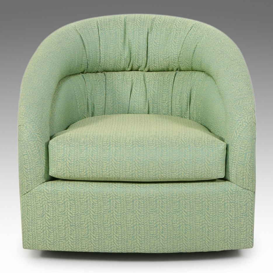 Barrel-Back Swivel Lounge Chair, Late 20th Century