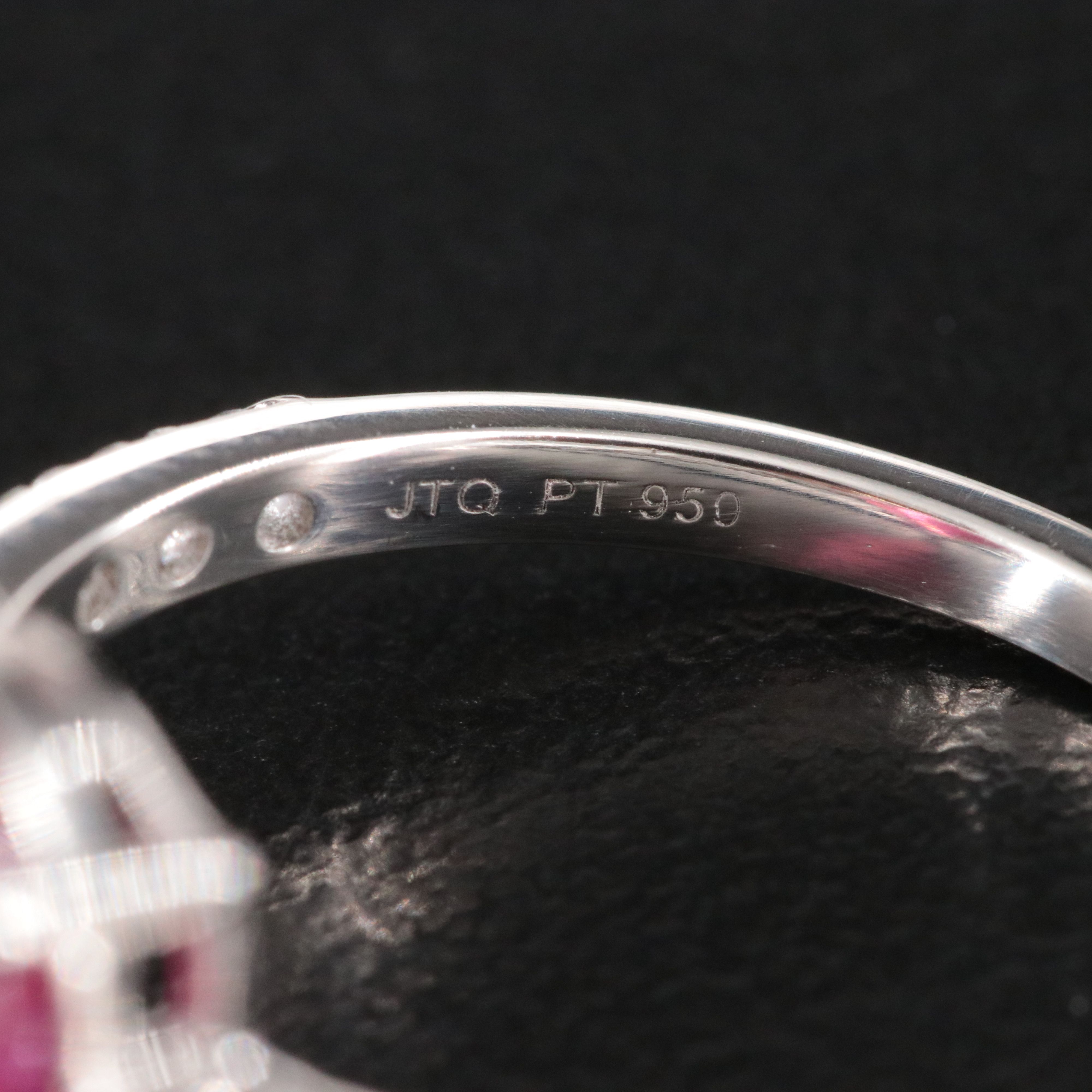 Platinum Tourmaline and White Sapphire Ring