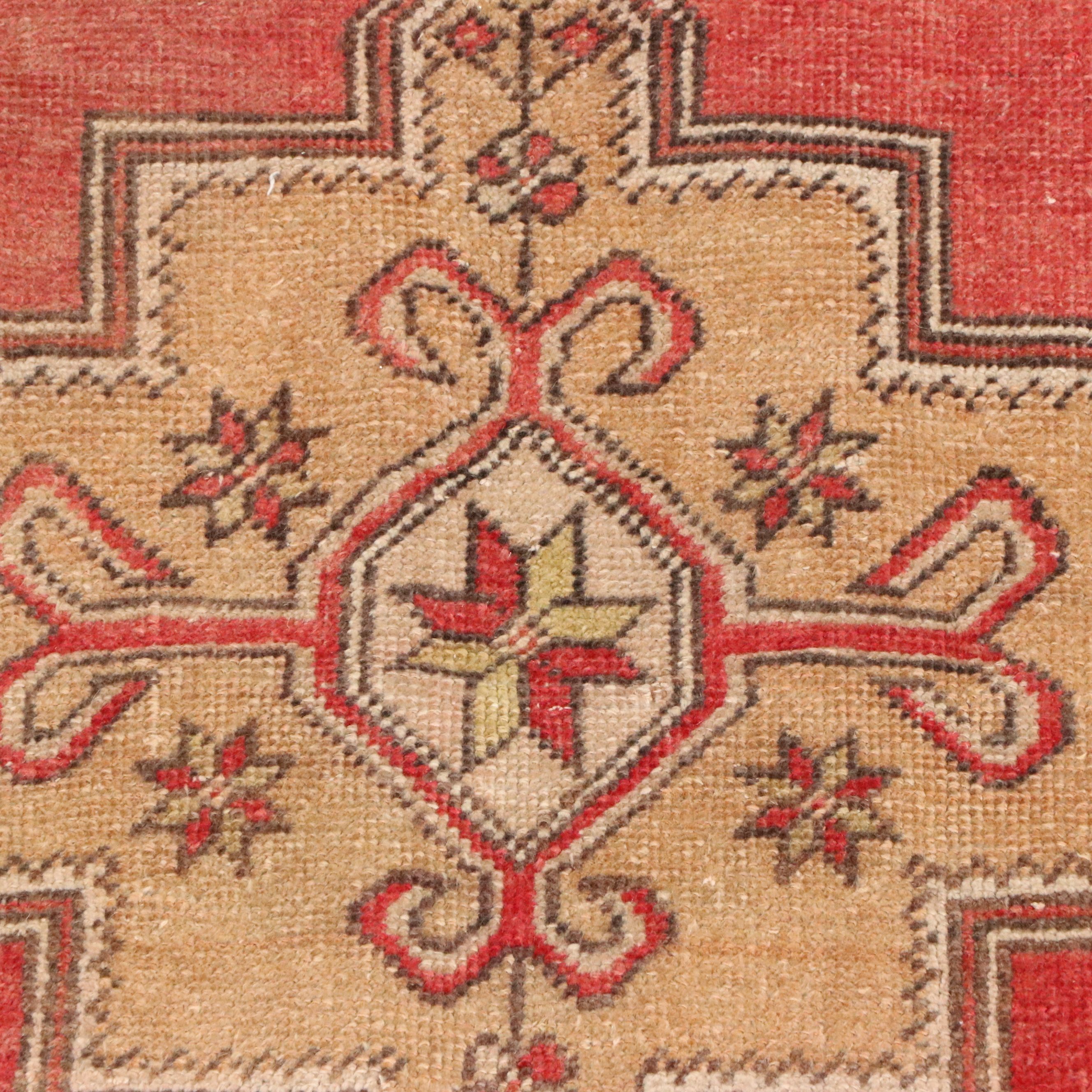 4'4 x 7'7 Hand-Knotted Turkish Anatolian Area Rug