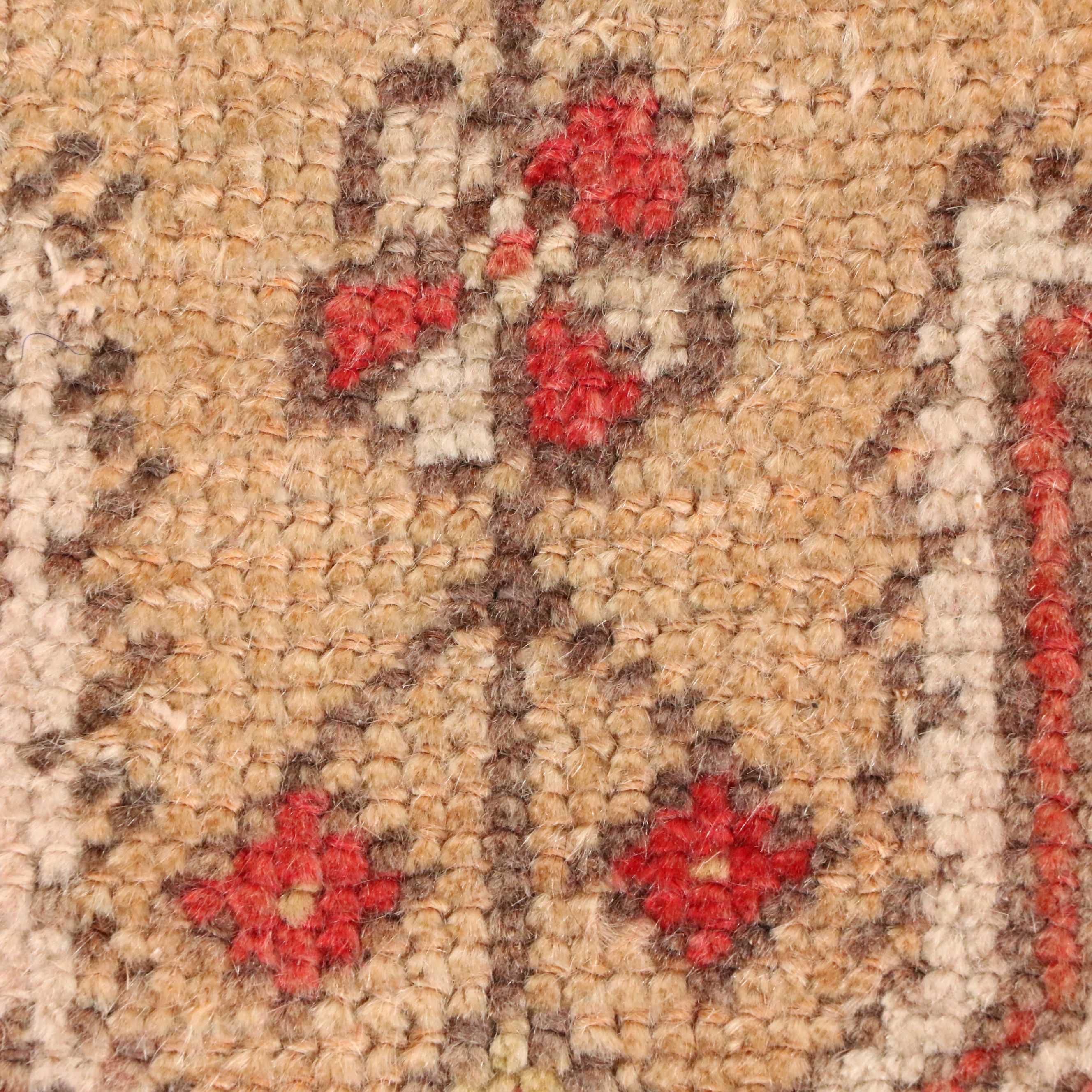 4'4 x 7'7 Hand-Knotted Turkish Anatolian Area Rug