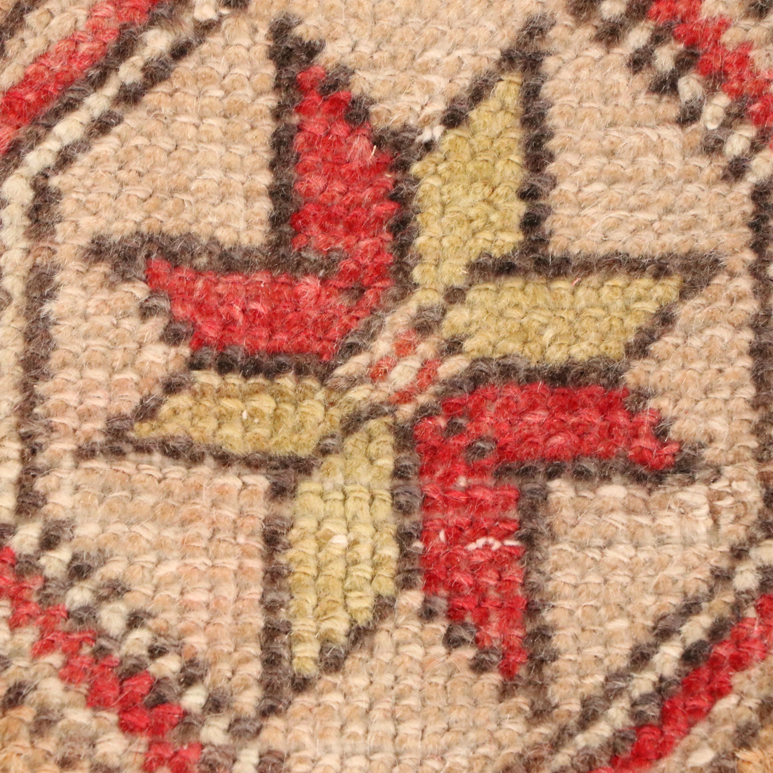 4'4 x 7'7 Hand-Knotted Turkish Anatolian Area Rug