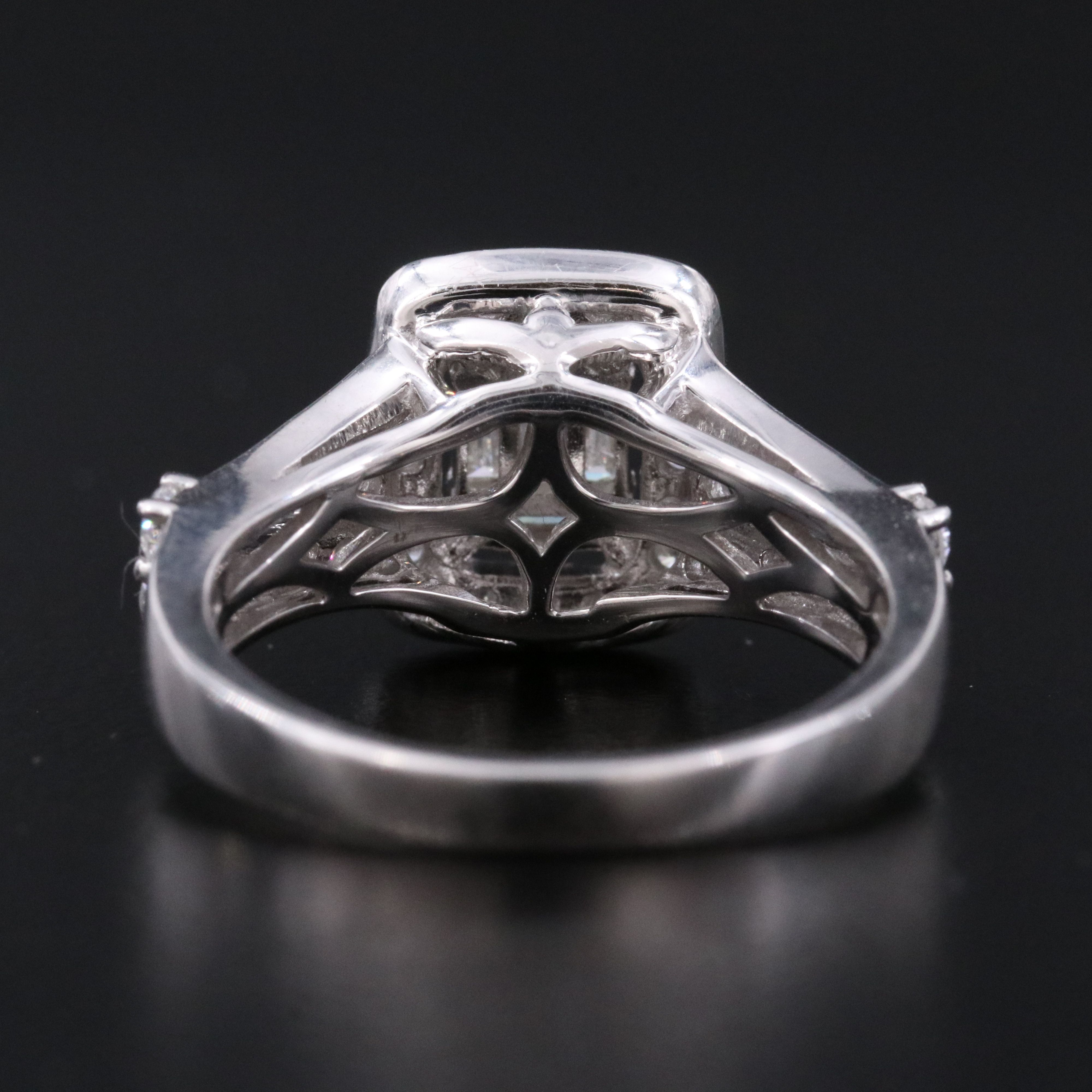 14K 1.00 CTW Diamond with Mosaic Center Ring