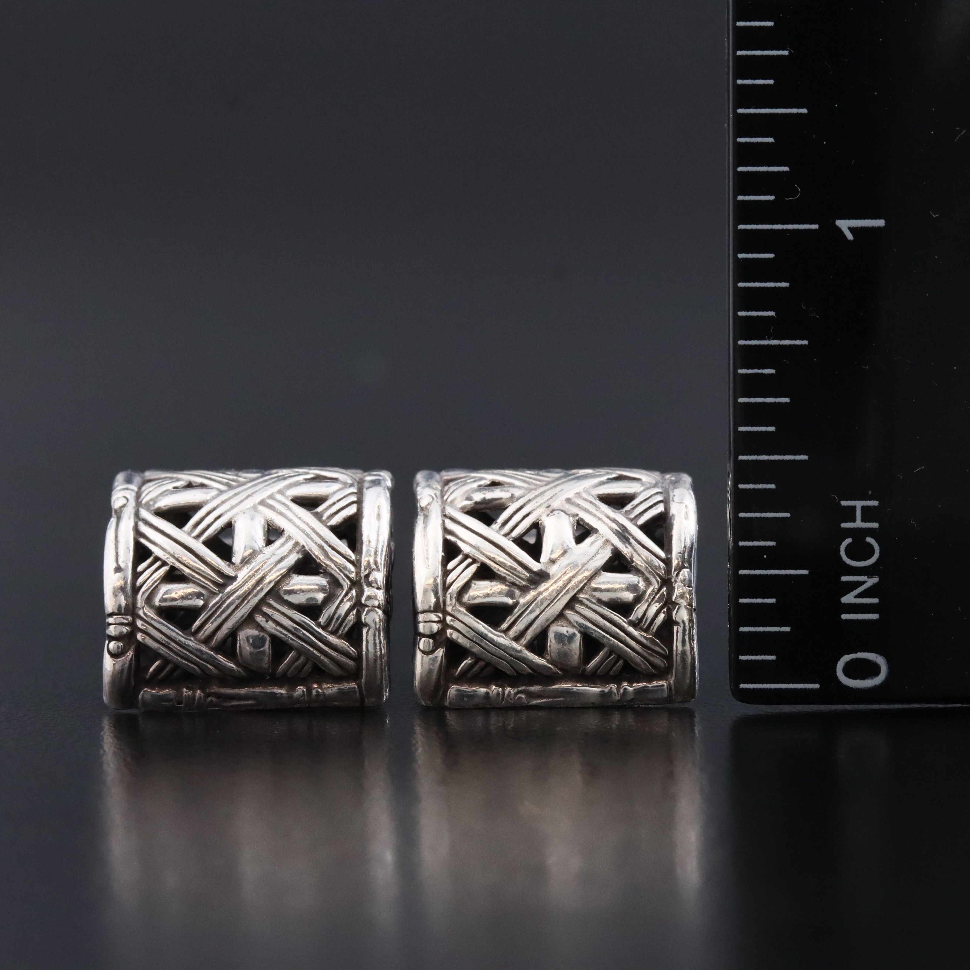 John Hardy Bamboo Sterling Square Cufflinks