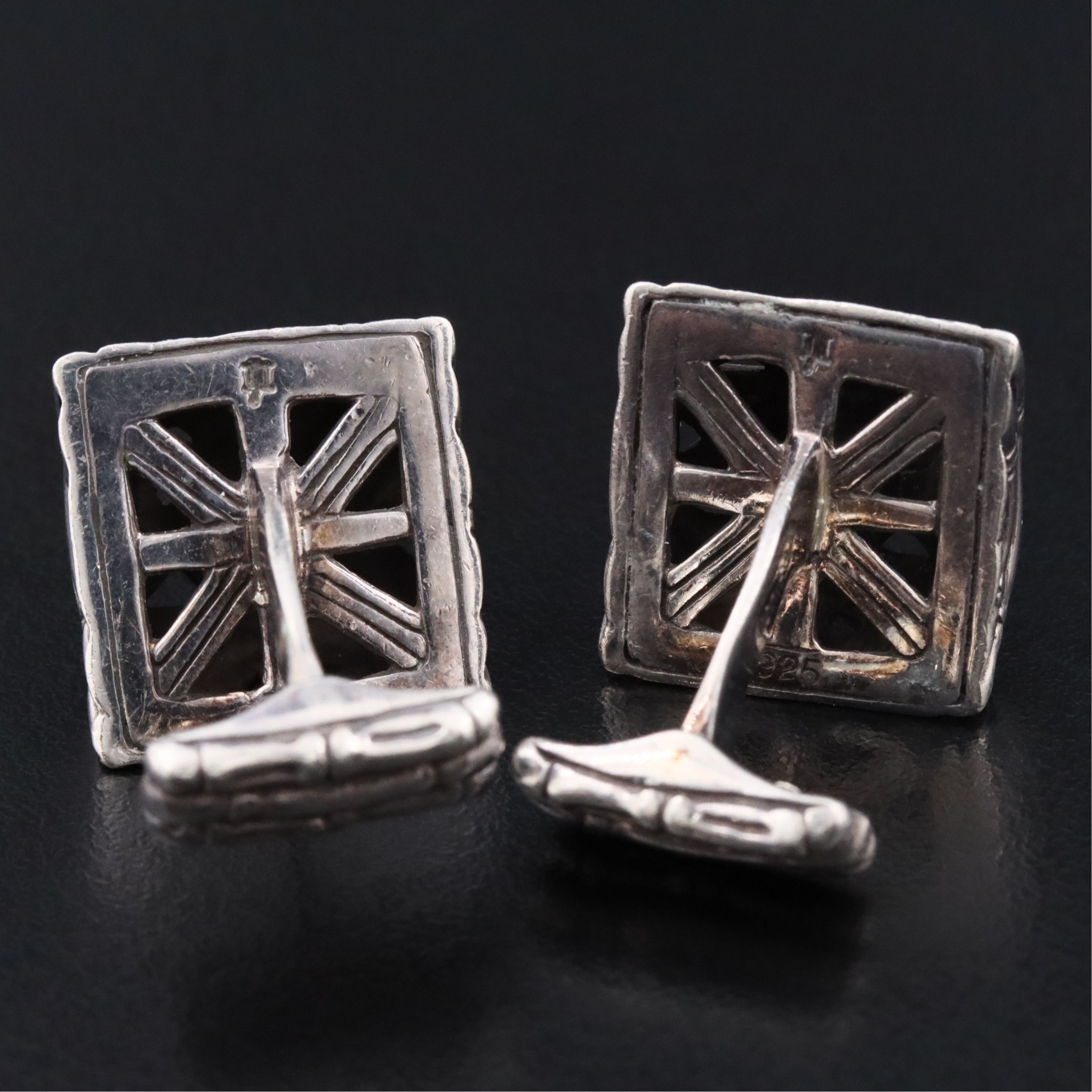 John Hardy Bamboo Sterling Square Cufflinks