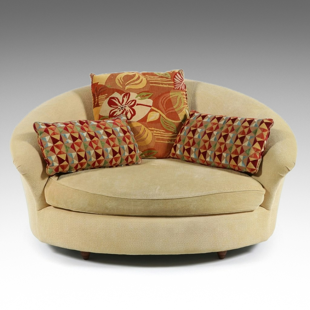 Postmodern Upholstered Loveseat, Late 20th Century to Early 21st Century
