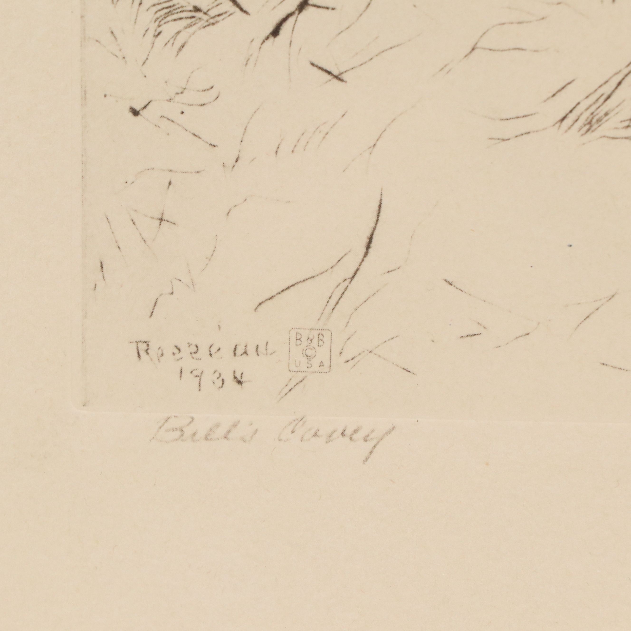 After Percival Rosseau "Bill's Covey" and Other Rotogravure Print, 20th Century