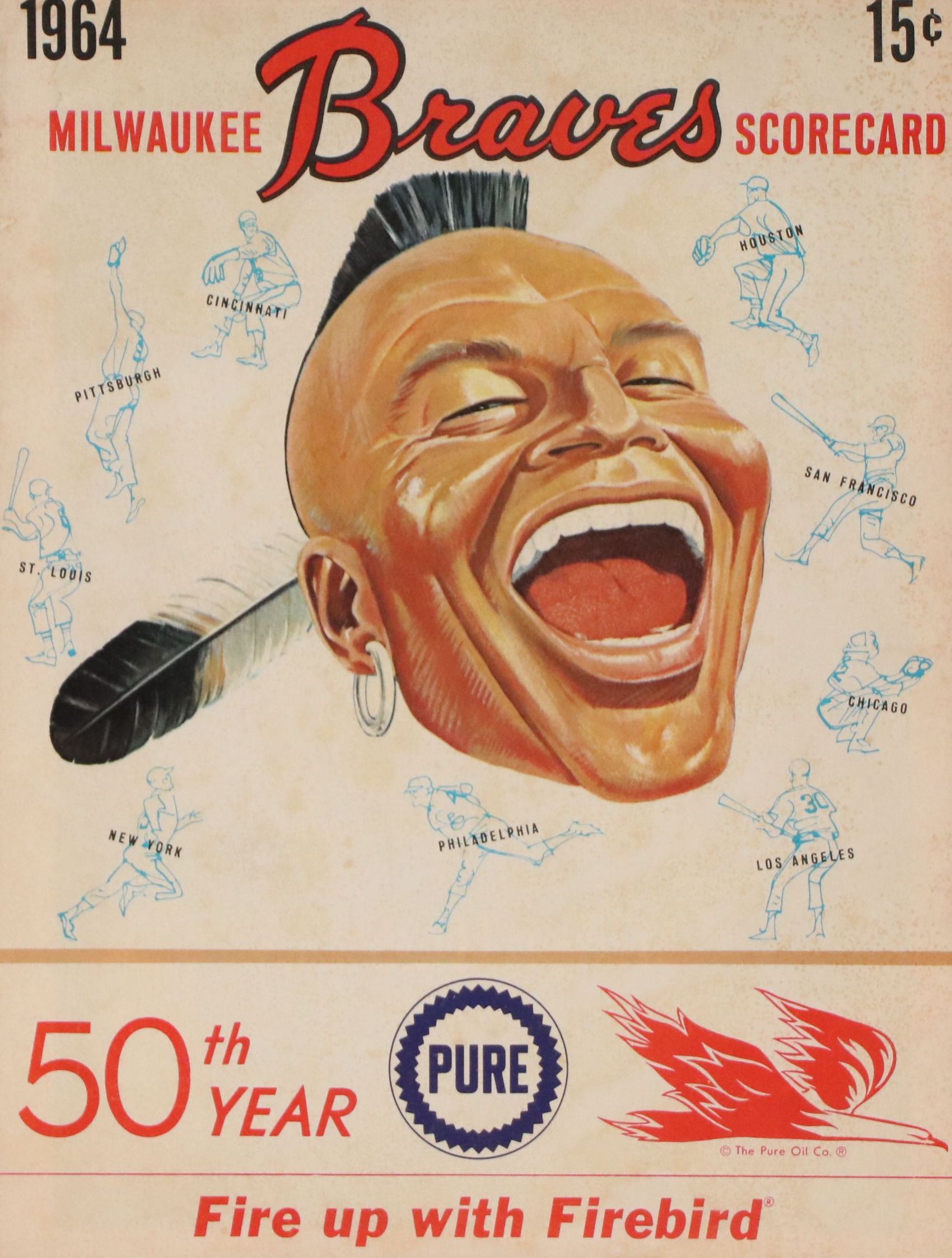 Offset Lithograph Poster "Milwaukee Braves Scorecard," 1964
