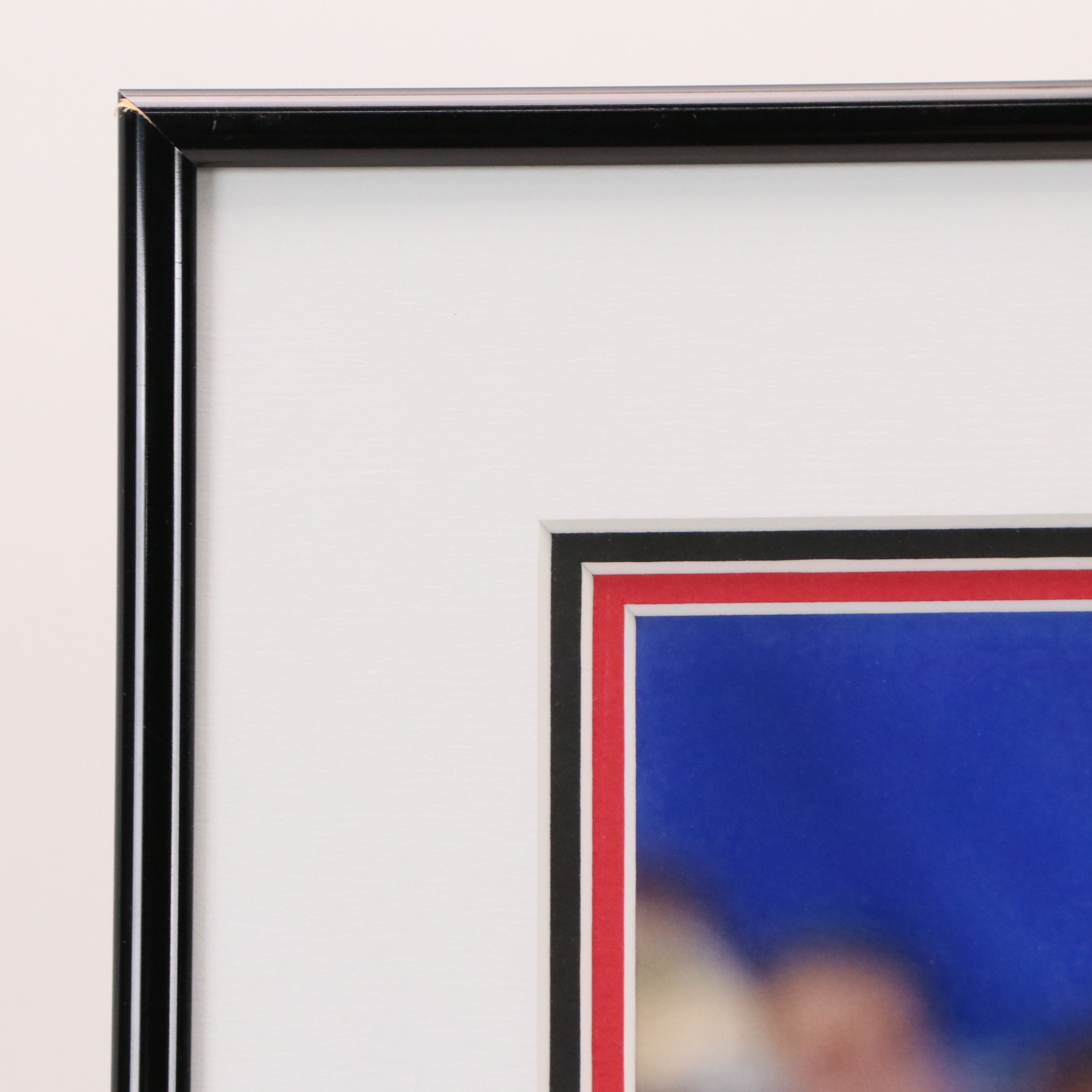 A.J. Hawk Signed Ohio State Buckeyes Football Print in Matted Frame