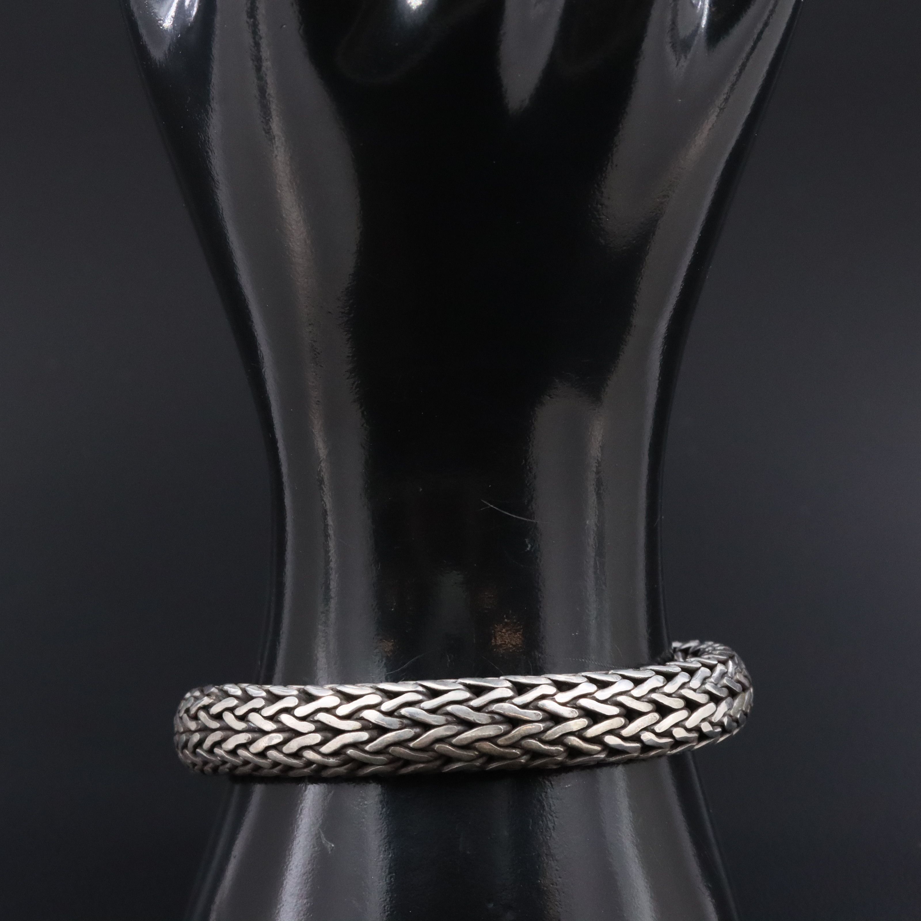 John Hardy Sterling Classic Chain Men's Bracelet with 18K Clasp