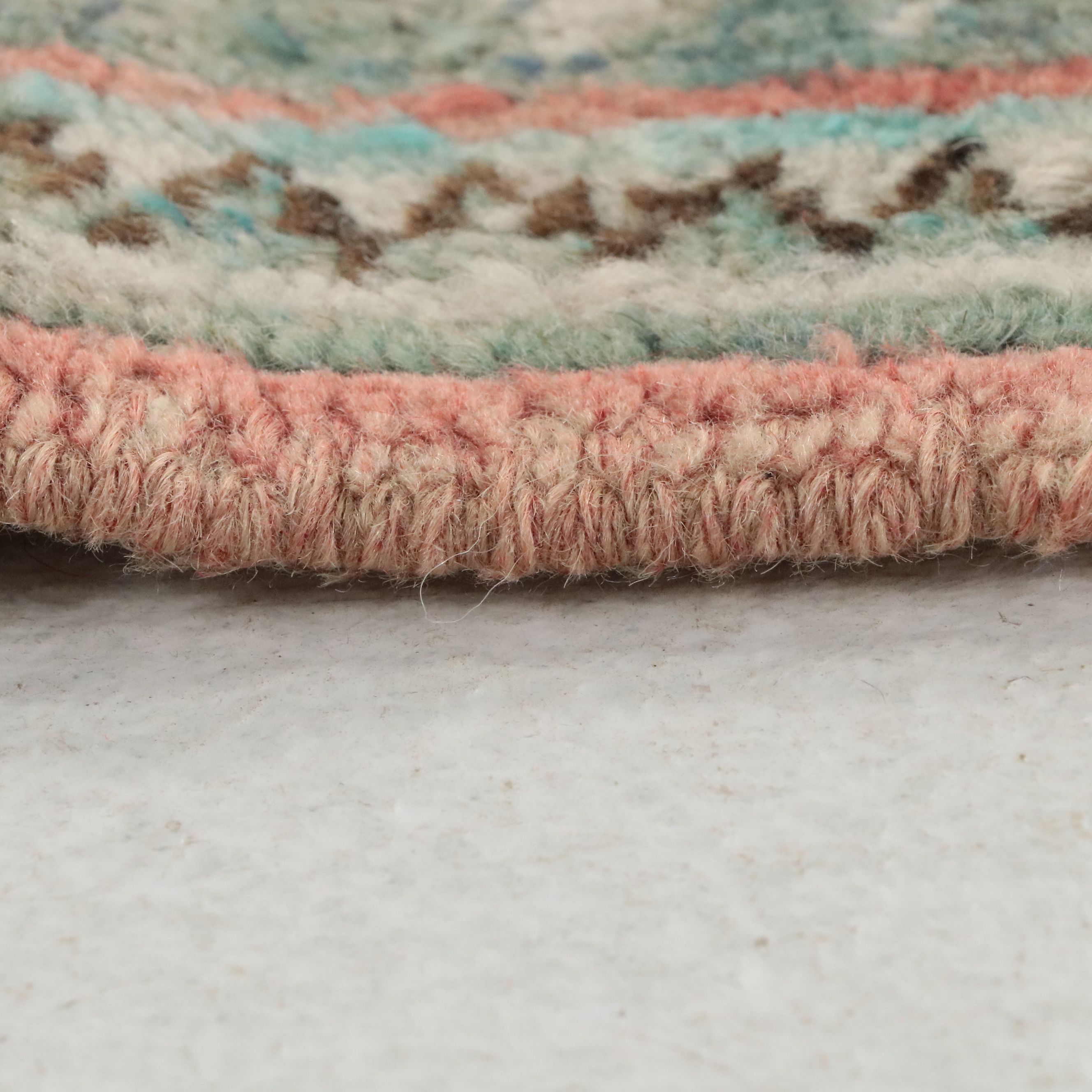 4'4 x 11'10 Hand-Knotted Turkish Anatolian Oushak Long Rug