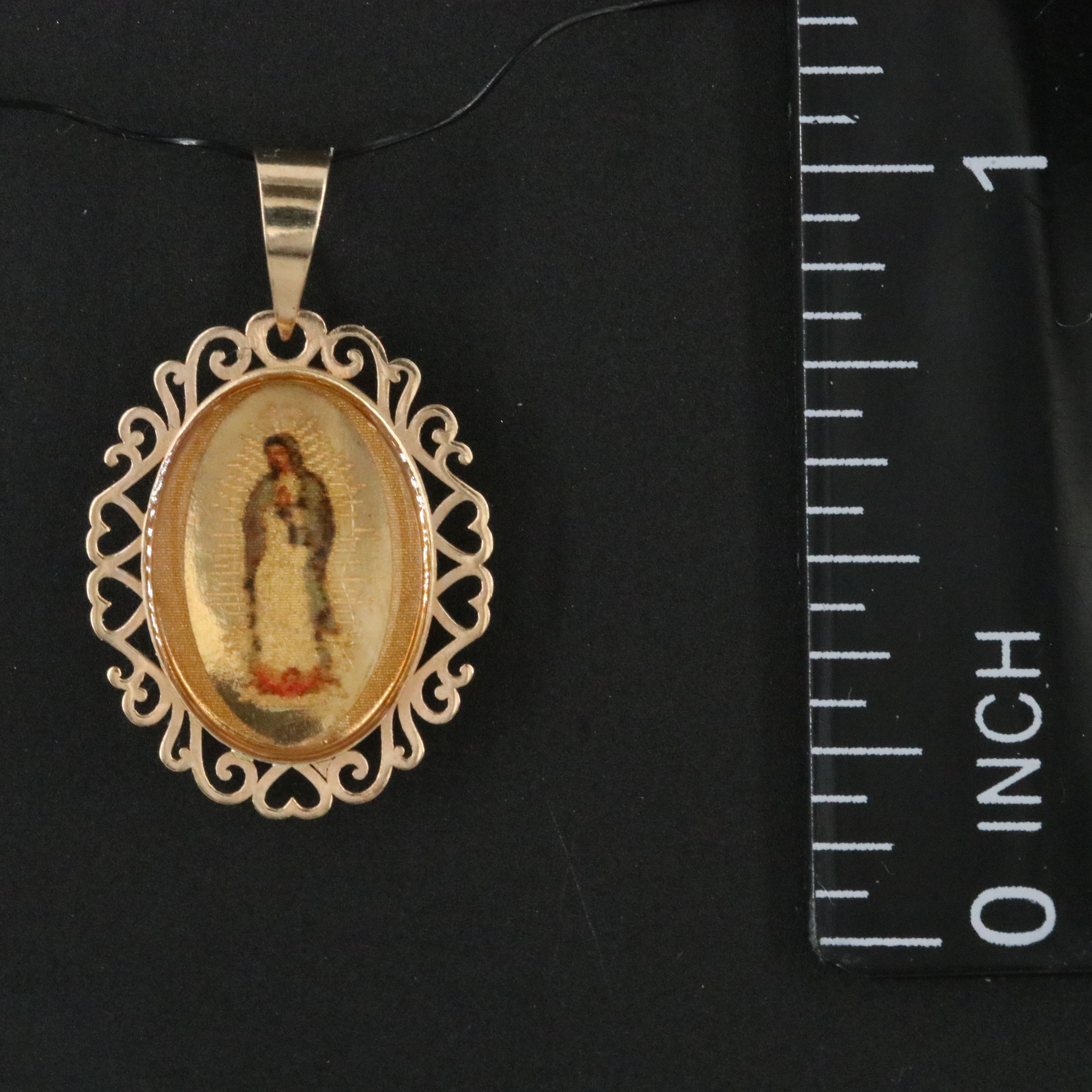 14K Our Lady of Guadalupe Pendant