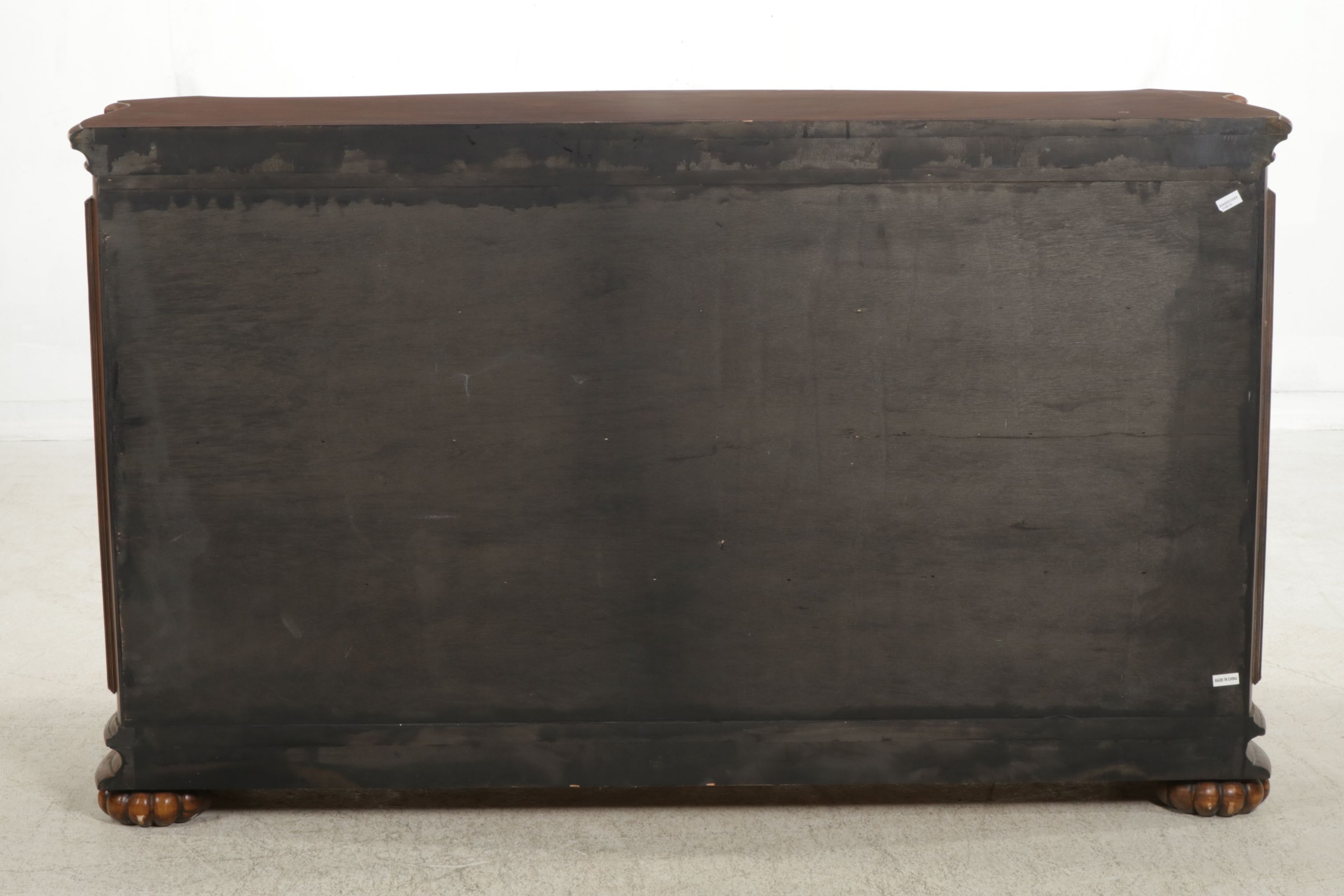 Mahogany Veneer Serpentine Front Dresser, 21st Century