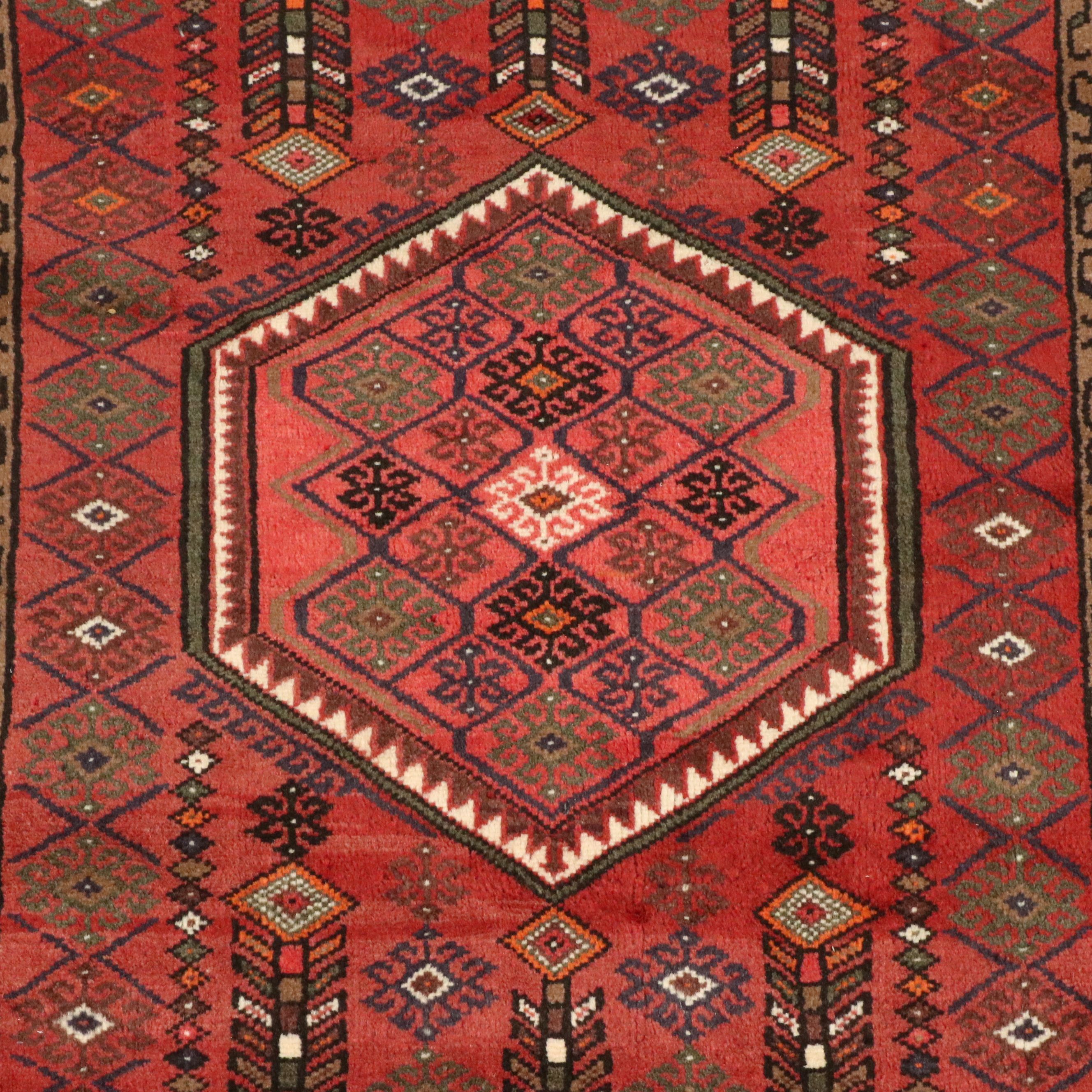 4'3 x 6'6 Hand-Knotted Persian Hamadan Area Rug