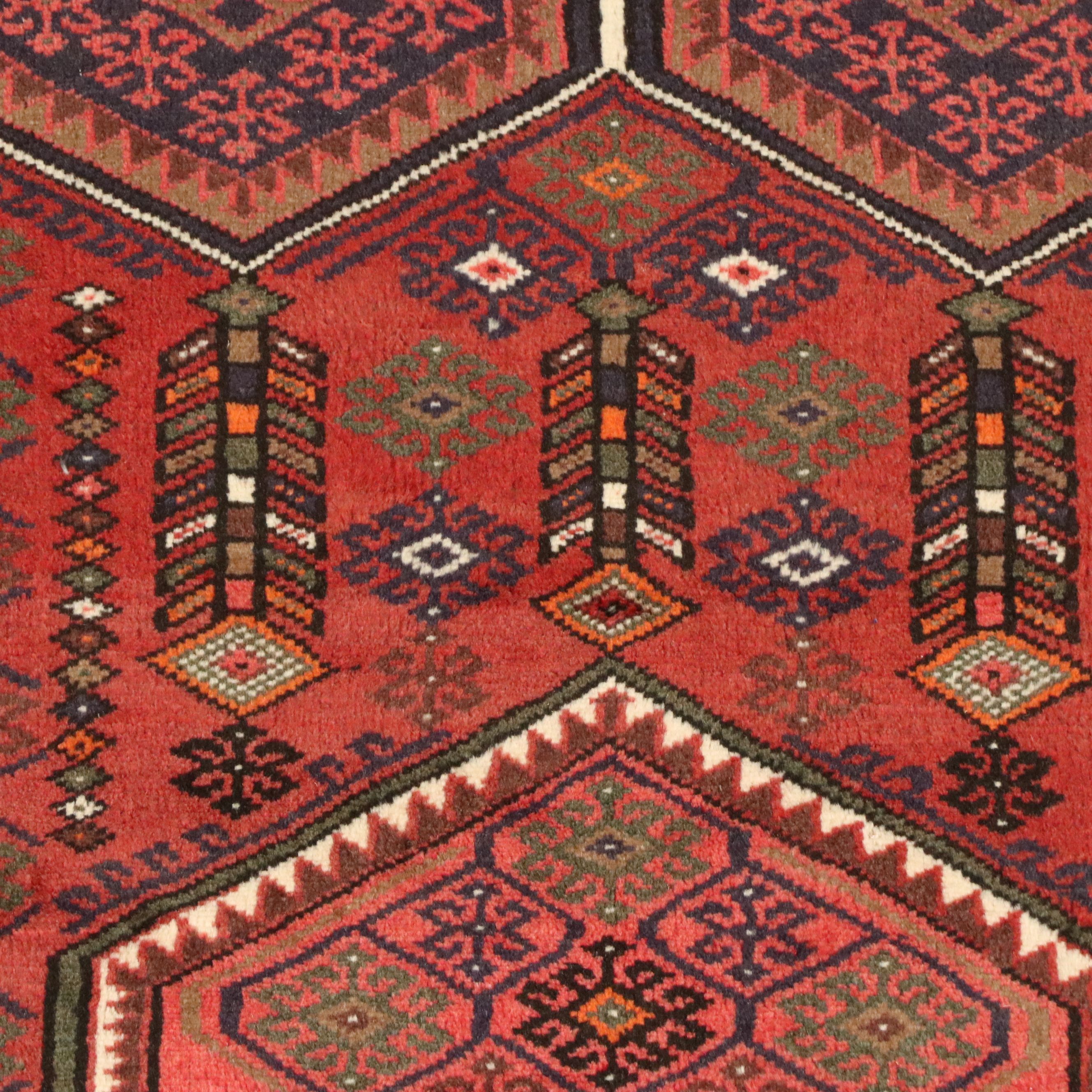 4'3 x 6'6 Hand-Knotted Persian Hamadan Area Rug