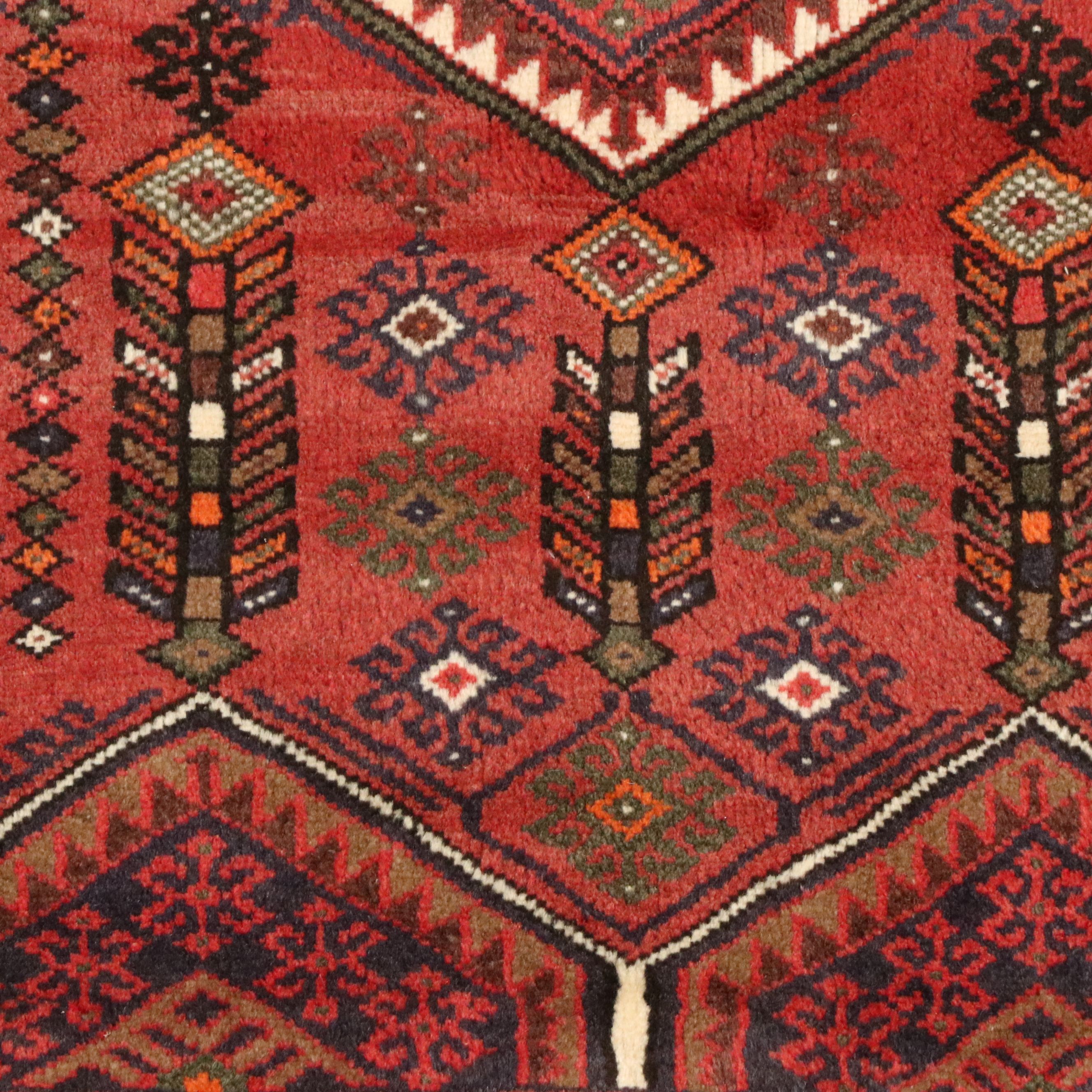 4'3 x 6'6 Hand-Knotted Persian Hamadan Area Rug