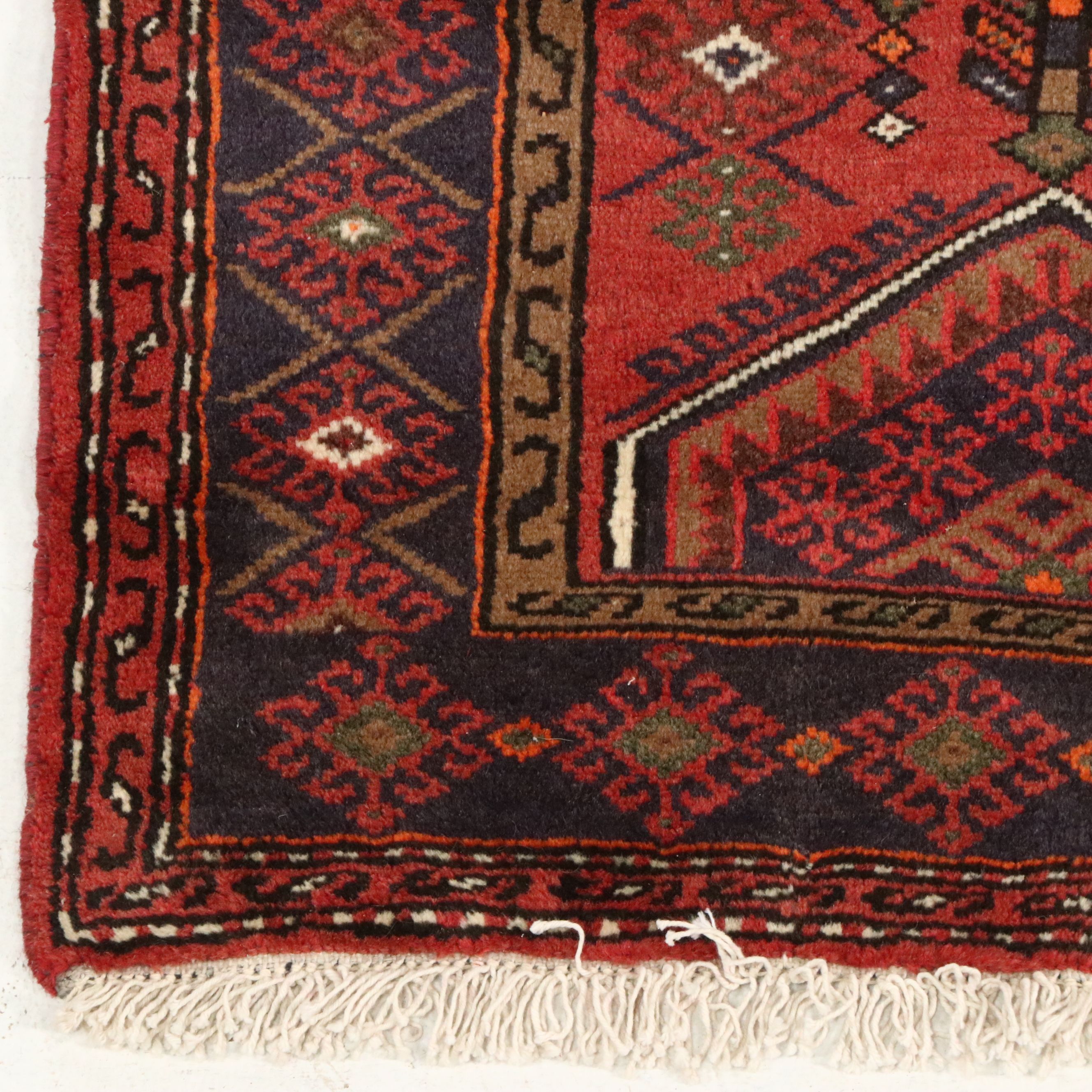 4'3 x 6'6 Hand-Knotted Persian Hamadan Area Rug