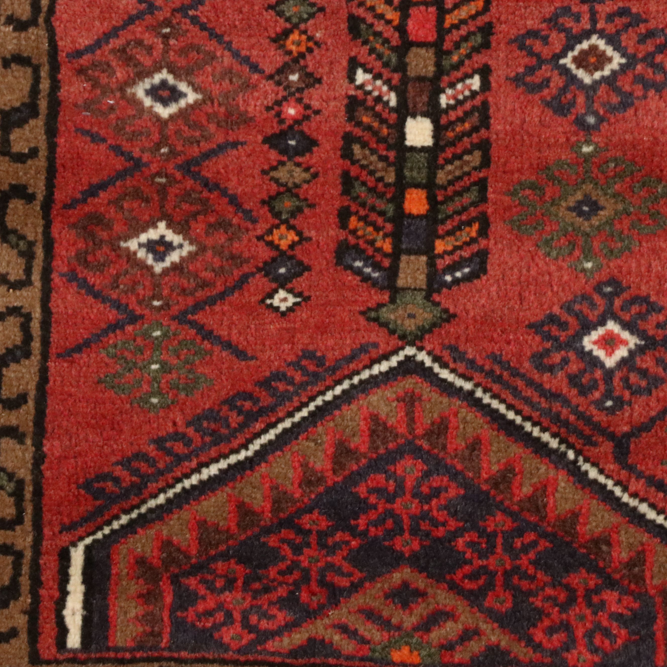 4'3 x 6'6 Hand-Knotted Persian Hamadan Area Rug