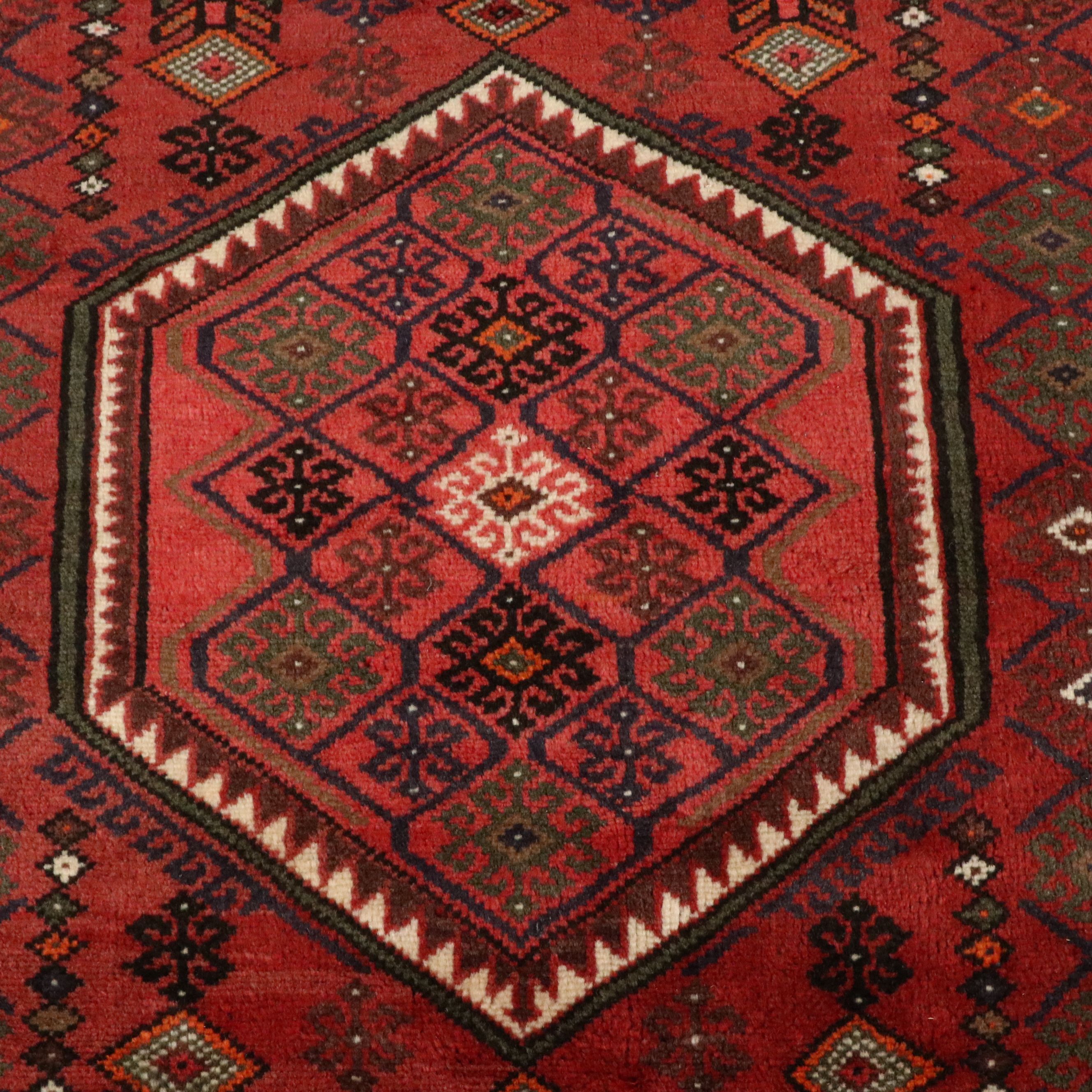 4'3 x 6'6 Hand-Knotted Persian Hamadan Area Rug