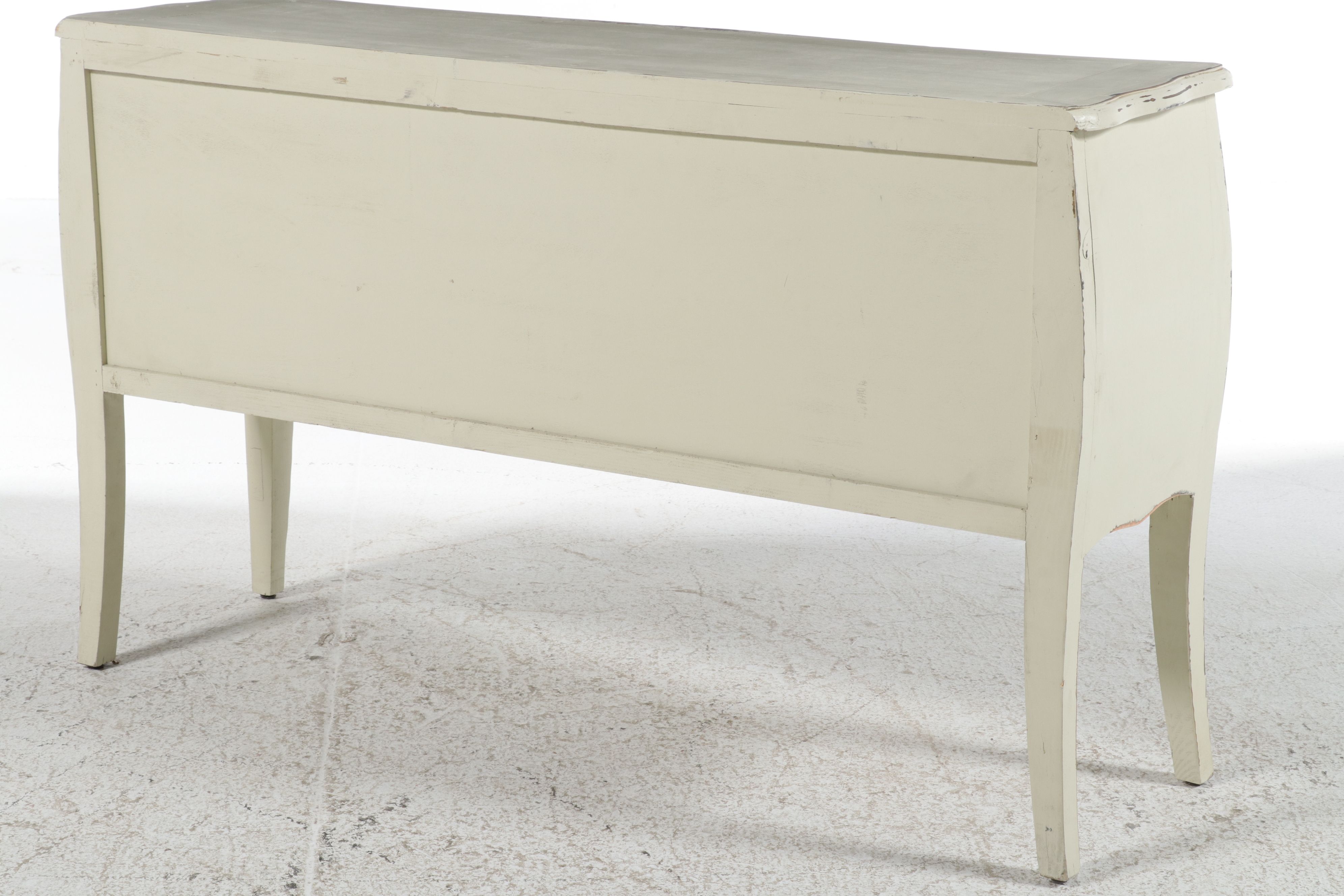 French Provincial Style Distressed Painted Commode, Mid to Late 20th Century