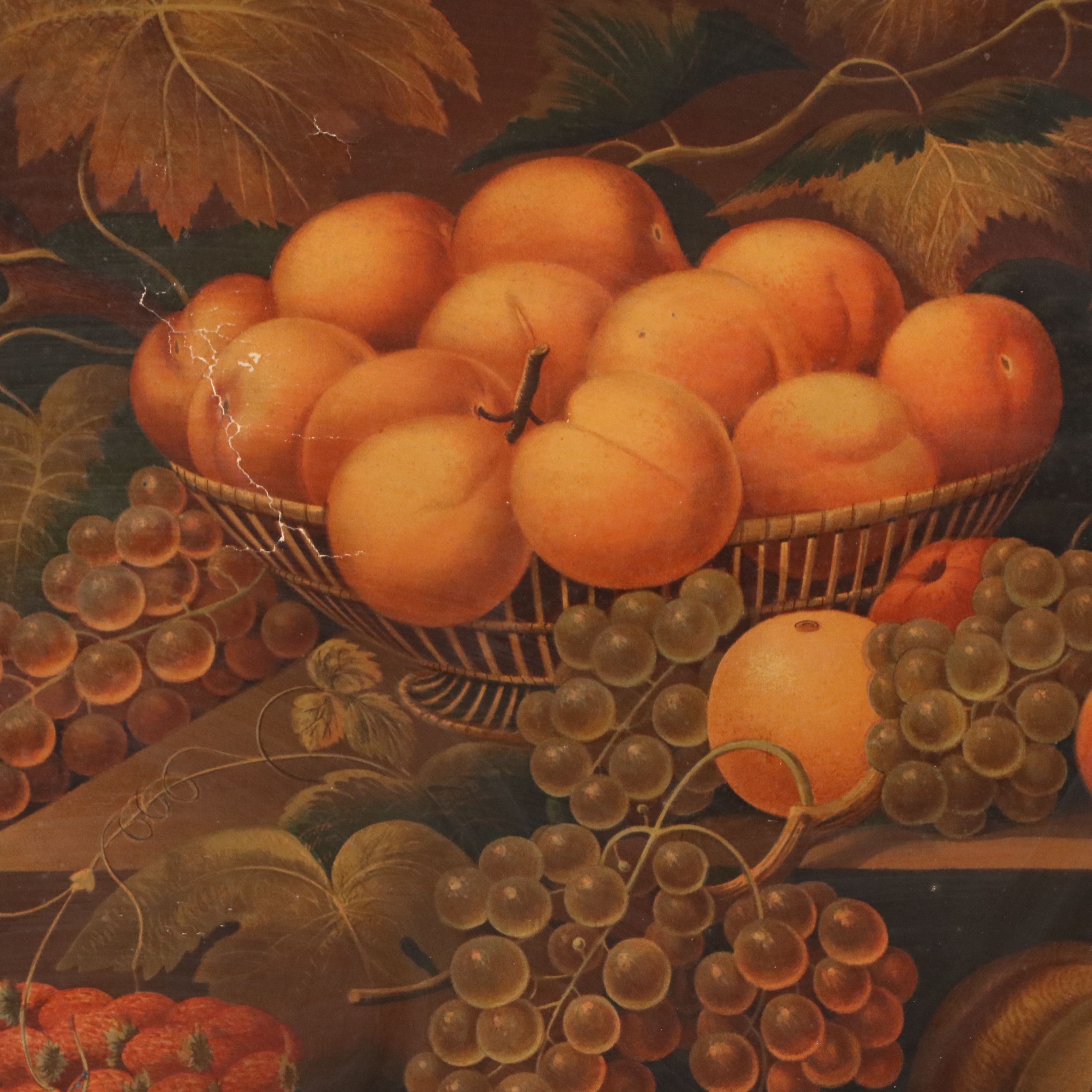 Joseph Hoover & Sons Chromolithograph Still Life of Fruit, 1887